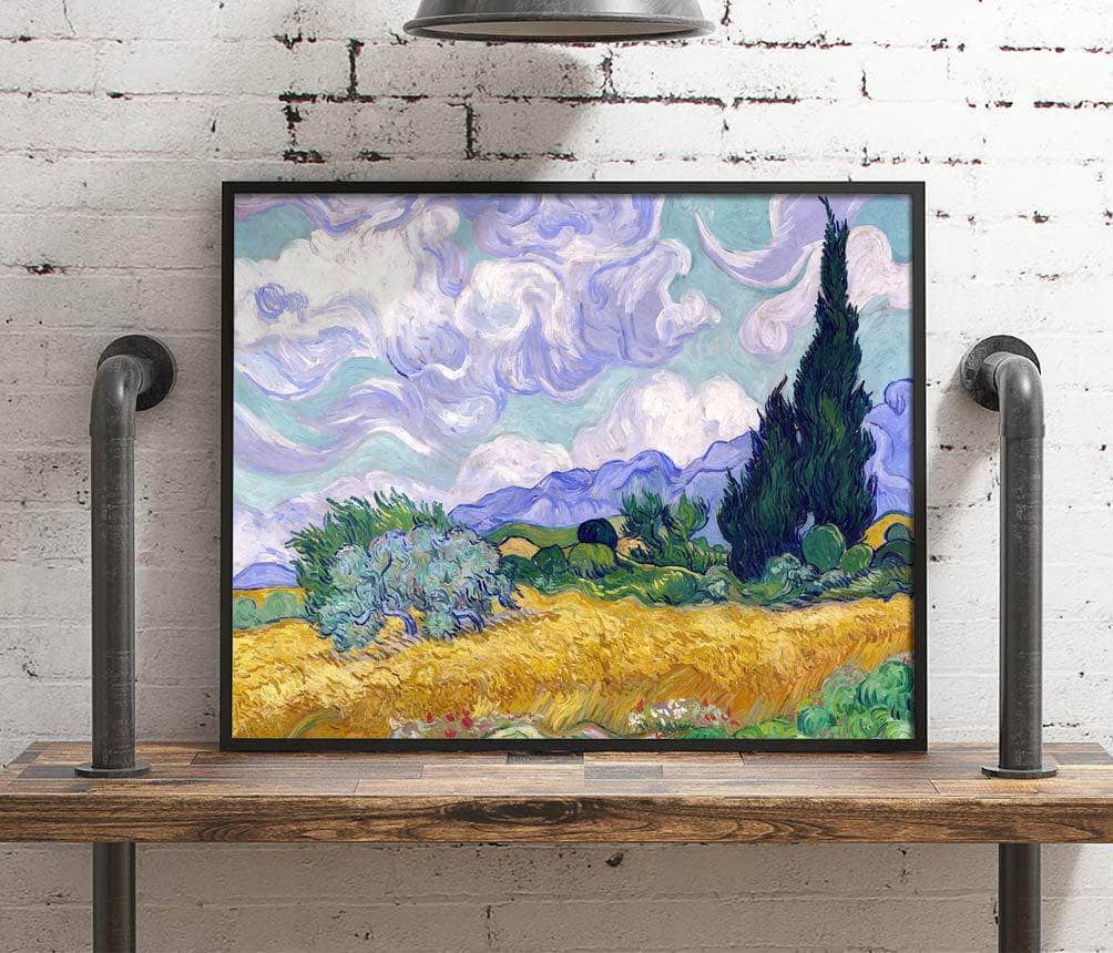 Wheat Field With Cypruses Painting Vincent Van Gogh Canvas Art - Image 4