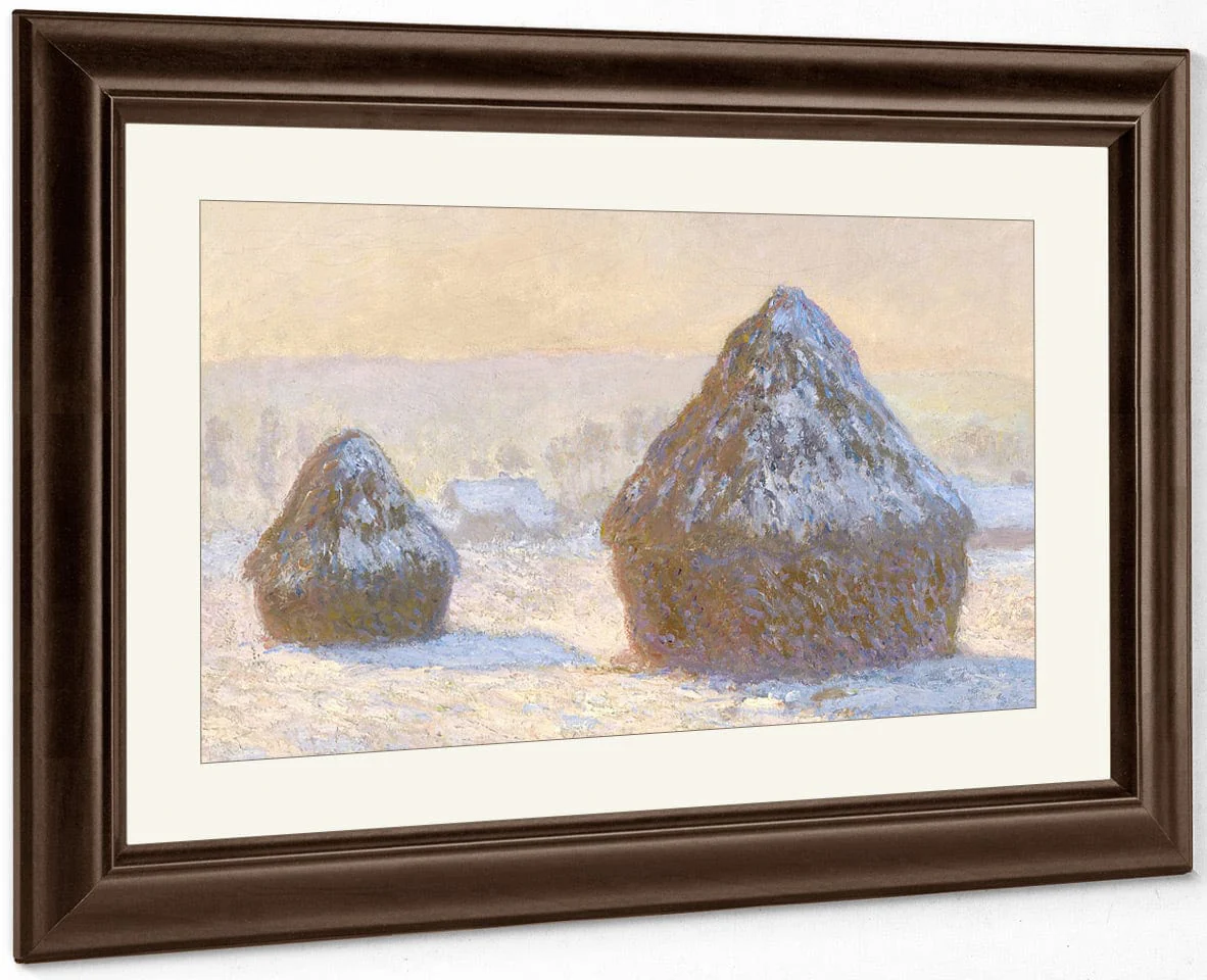 Wheatstacks, Snow Effect, Morning (Meules, Effet De Neige, Le Matin) By Claude Monet - Image 3