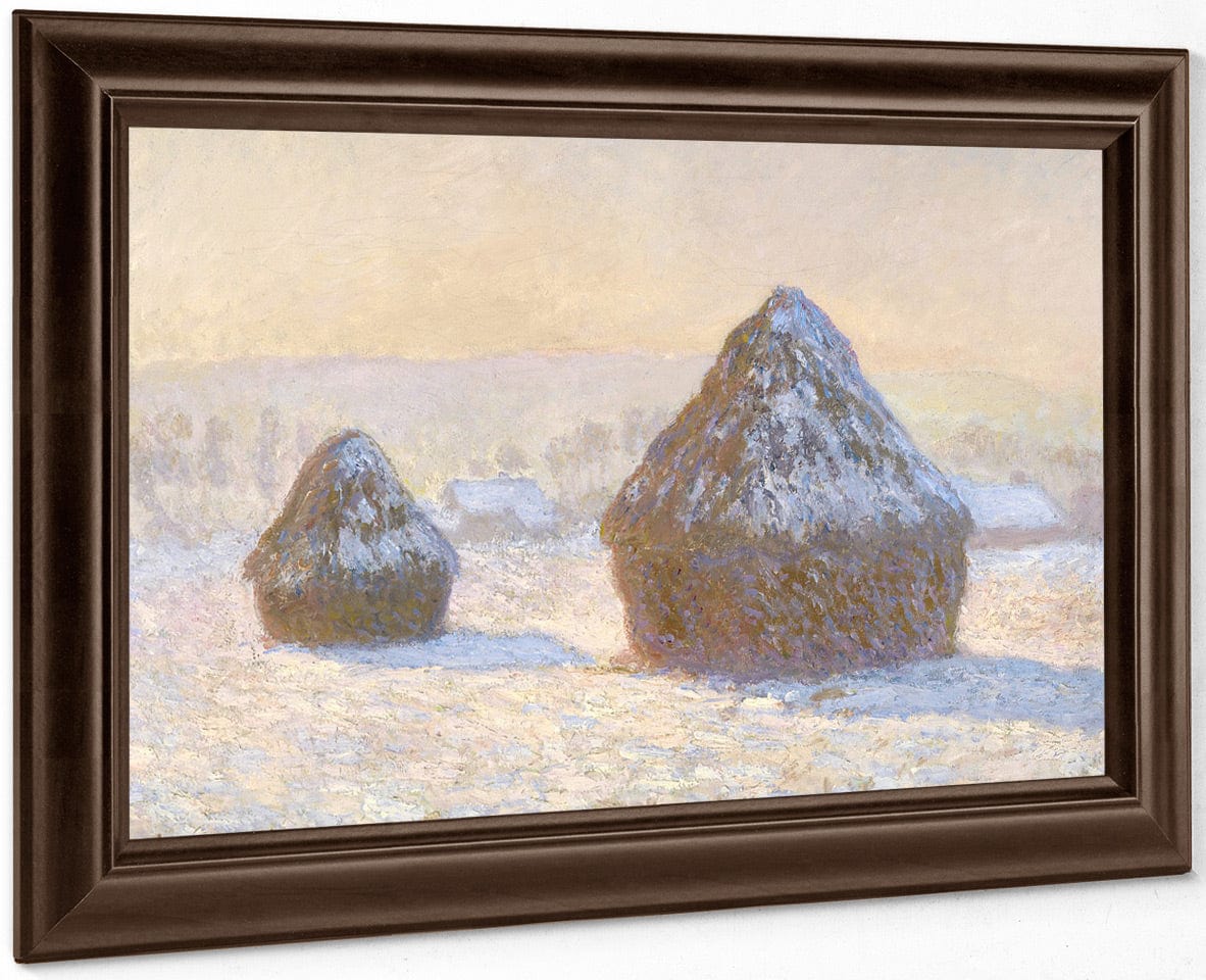 Wheatstacks, Snow Effect, Morning (Meules, Effet De Neige, Le Matin) By Claude Monet - Image 4