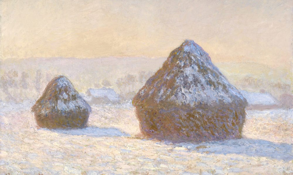 Wheatstacks, Snow Effect, Morning (Meules, Effet De Neige, Le Matin) By Claude Monet - Image 5