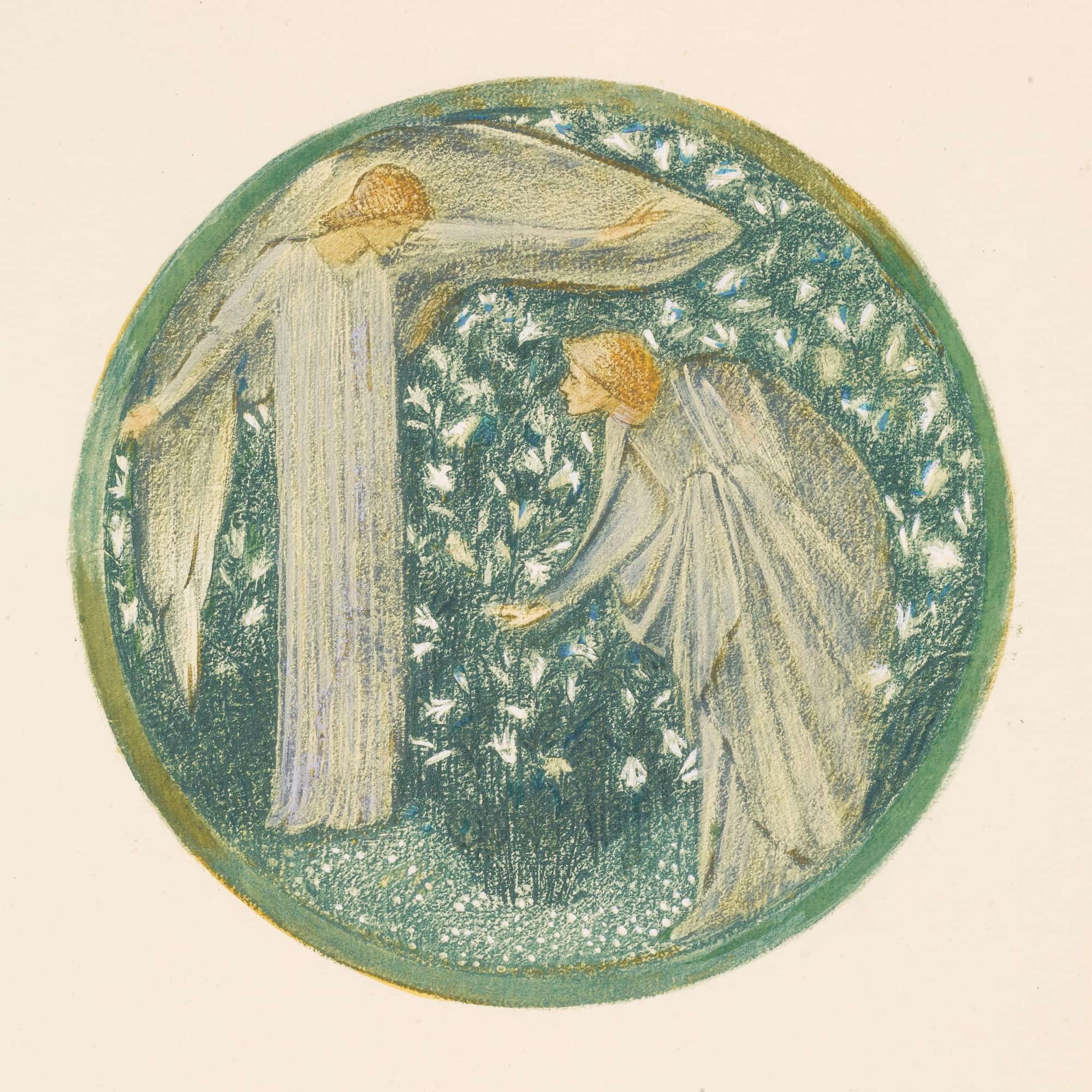 White Garden by Sir Edward Coley Burne Jones - Image 4