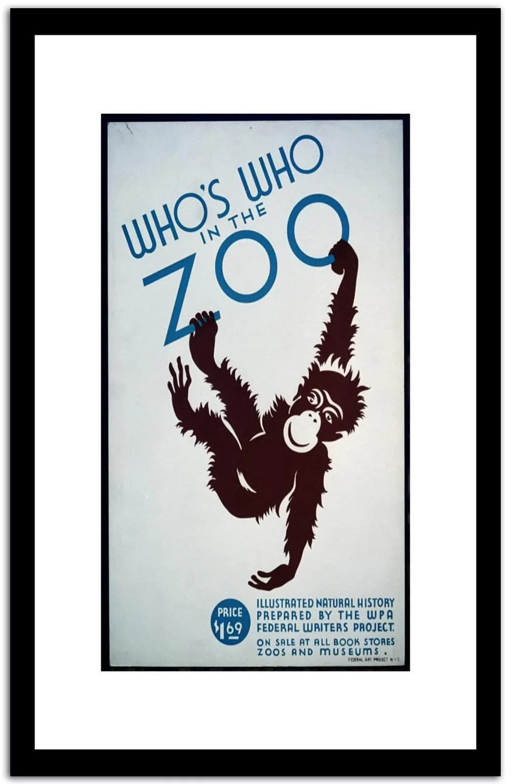Who's Who In The Zoo Vintage Poster