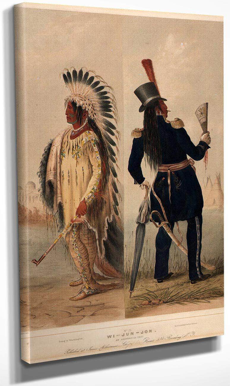 Wi Jun Jon. An Assinneboin Chief. By George Catlin