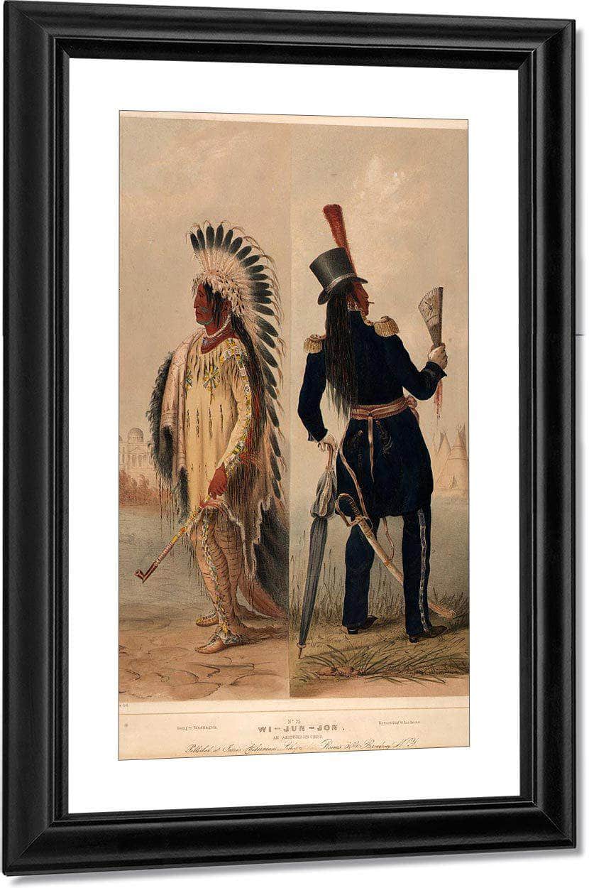 Wi Jun Jon. An Assinneboin Chief. By George Catlin - Image 3
