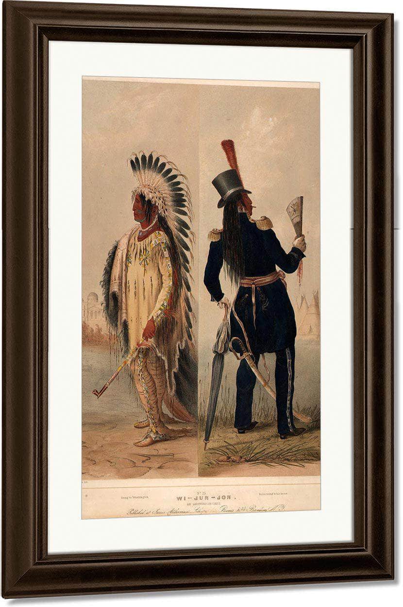 Wi Jun Jon. An Assinneboin Chief. By George Catlin - Image 4