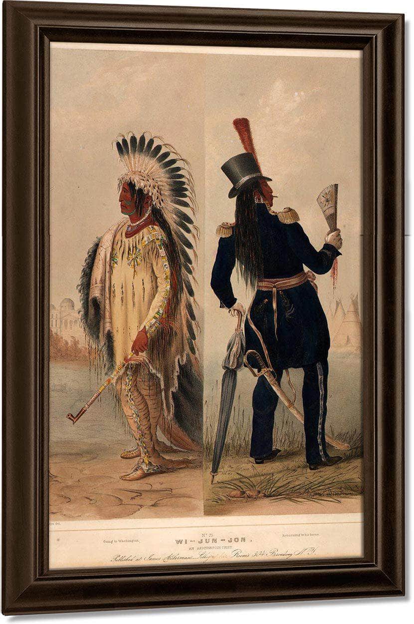 Wi Jun Jon. An Assinneboin Chief. By George Catlin - Image 5