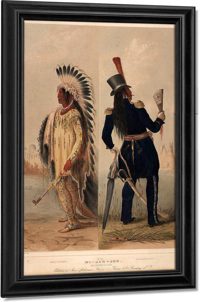 Wi Jun Jon. An Assinneboin Chief. By George Catlin - Image 7