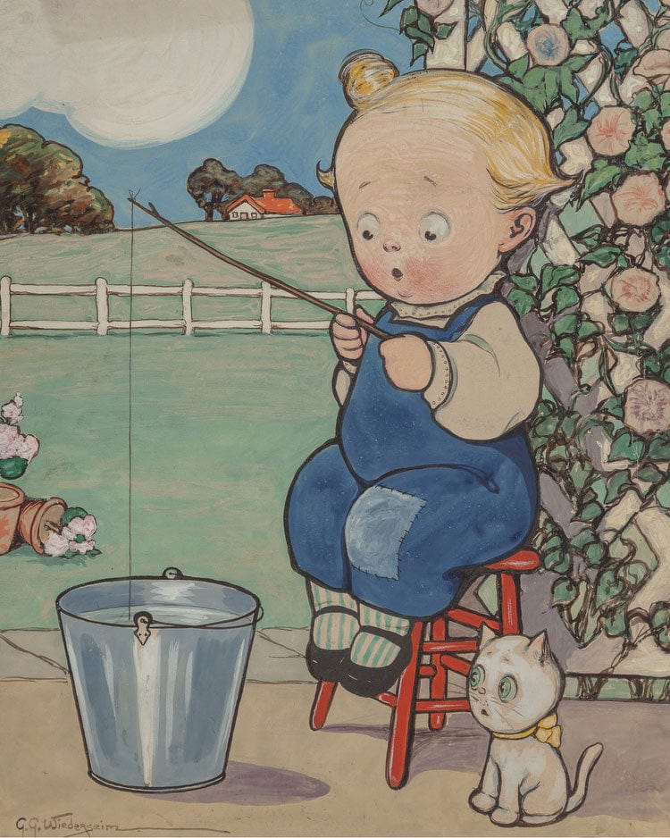 Wiederseim Boy Fishing In Pail By Grace G Drayton - Image 6