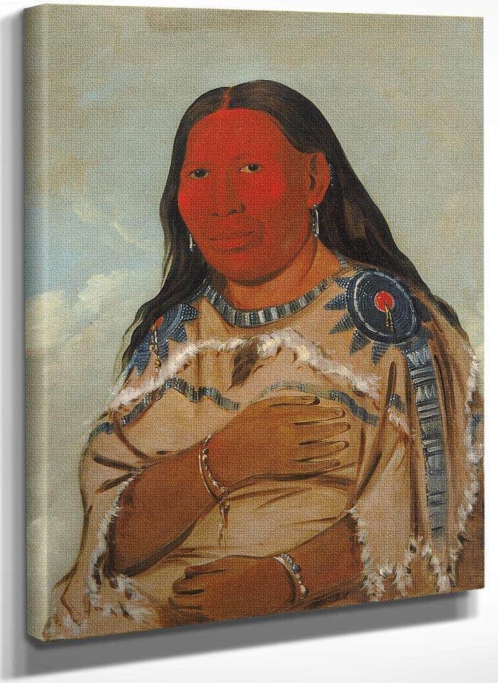 Wife Of Two Crows By George Catlin