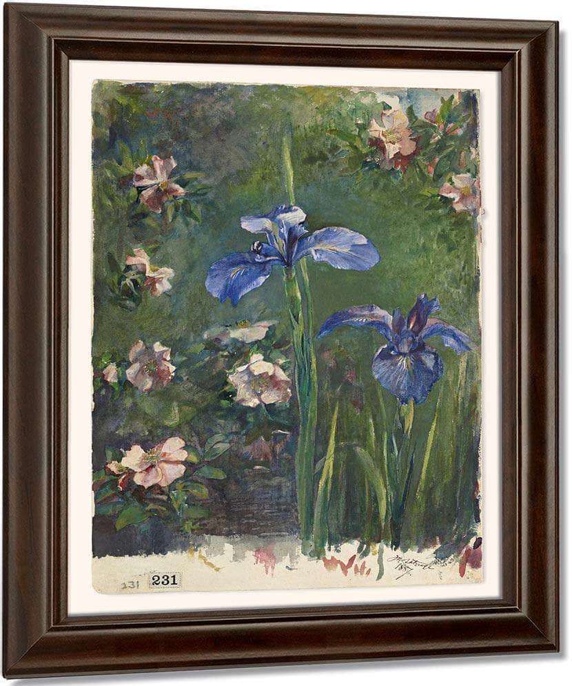 Wild Roses And Irises By John La Farge - Image 5