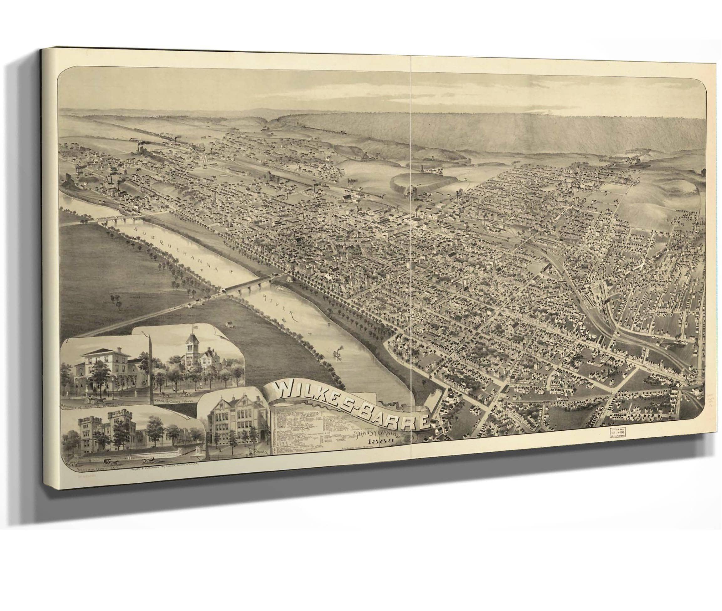 Wilkes Barre Pennsylvania 1889 State Of Pennsylvania