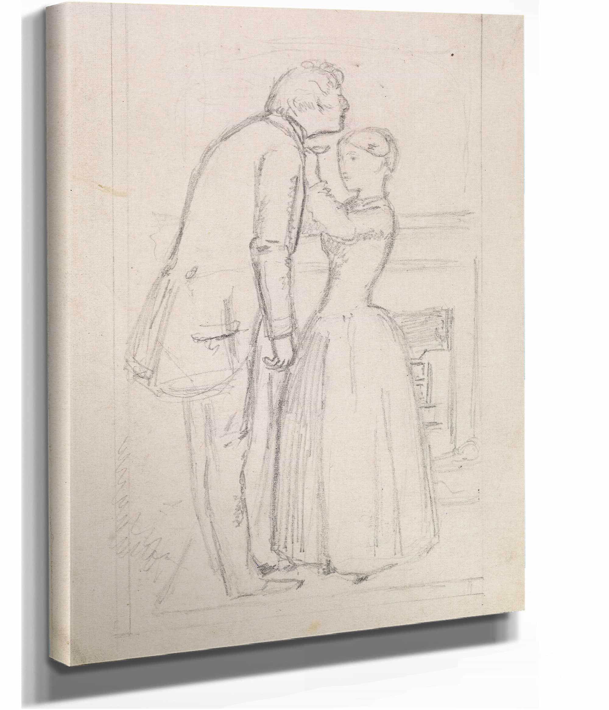 Wilkie Collinss Mr Wrays Cash Box Figure Sketch by Sir John Everett Millais - Image 2