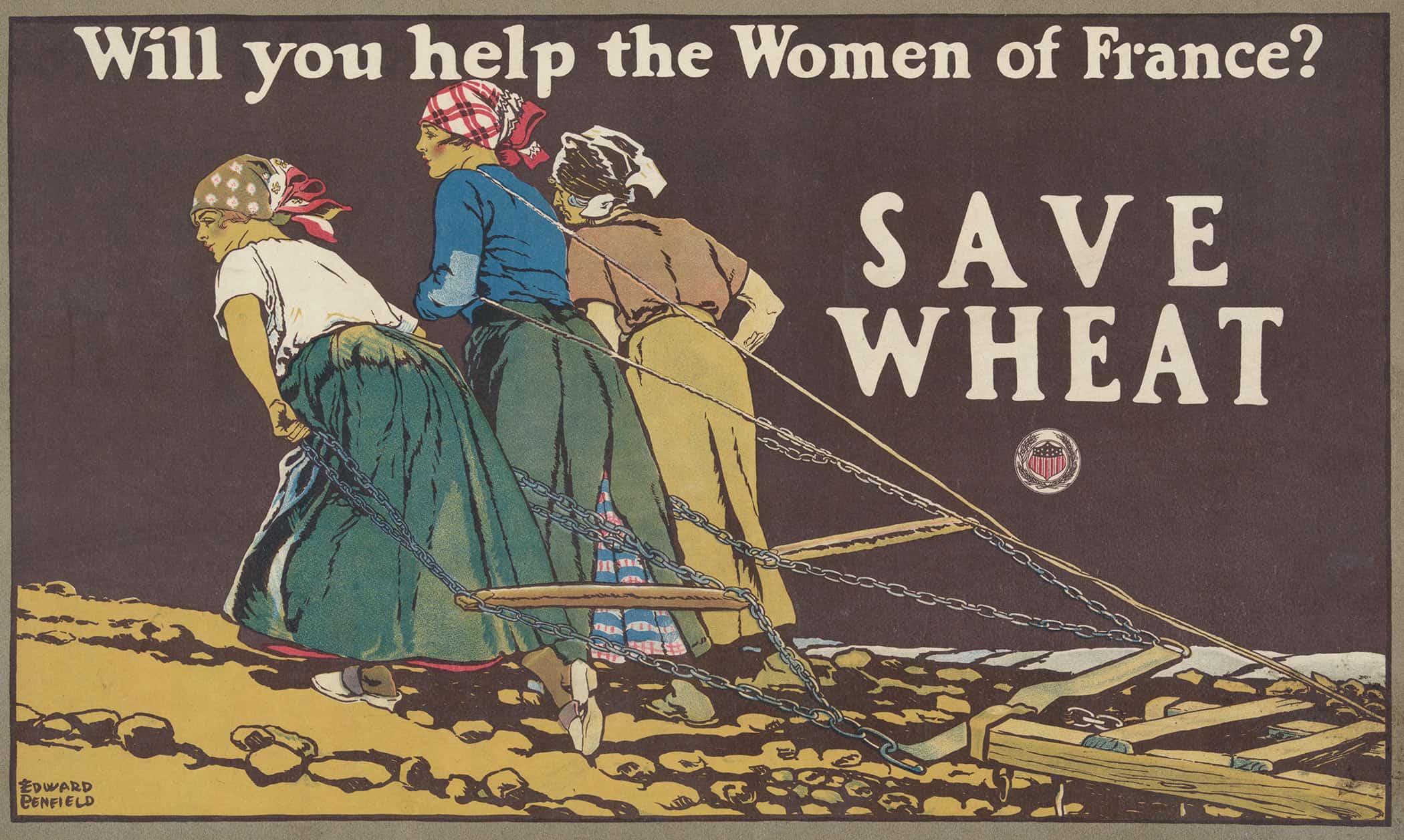 Will You Help The Women Of France Save Wheat by Edward Penfield - Image 2