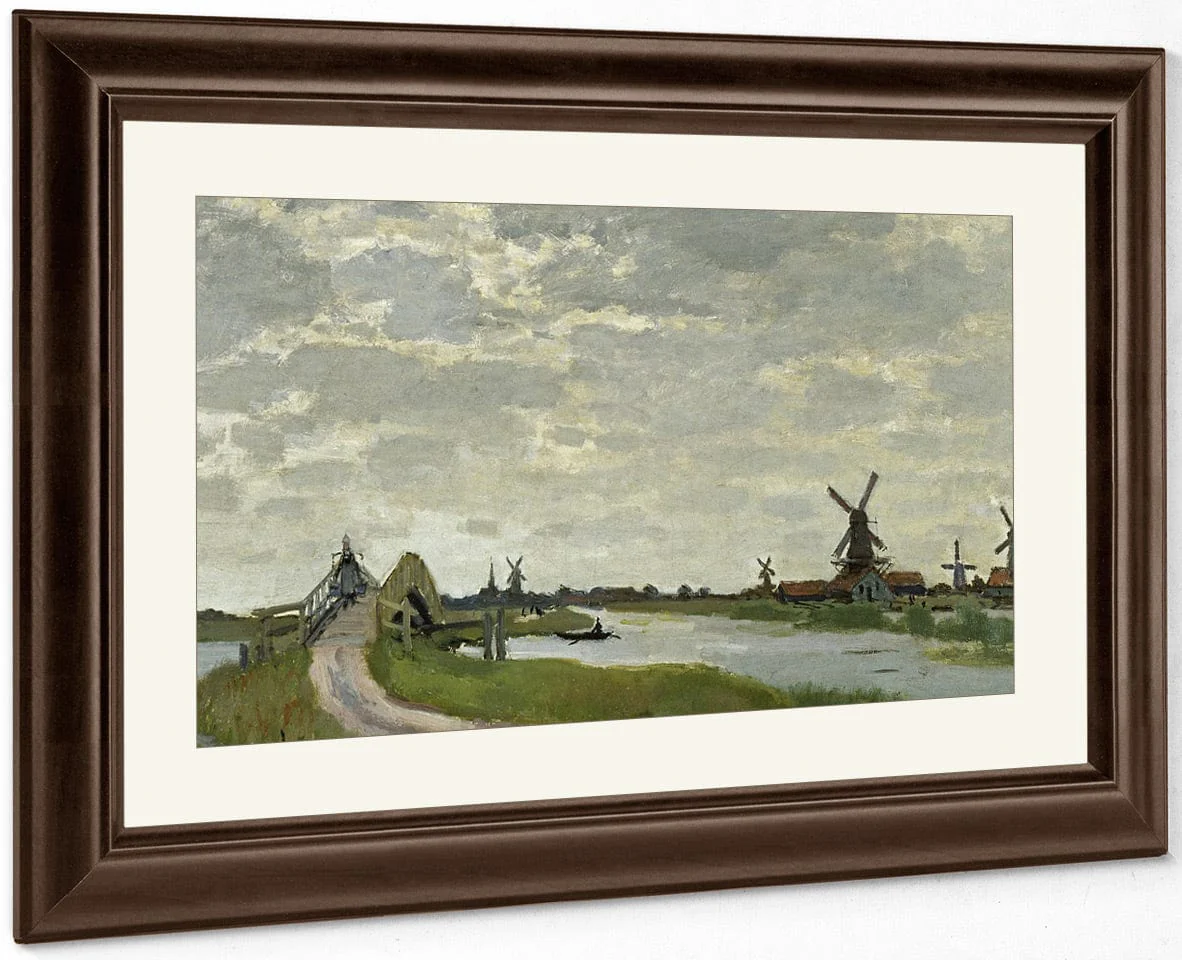 Windmills Near Zaandam By Claude Monet - Image 5