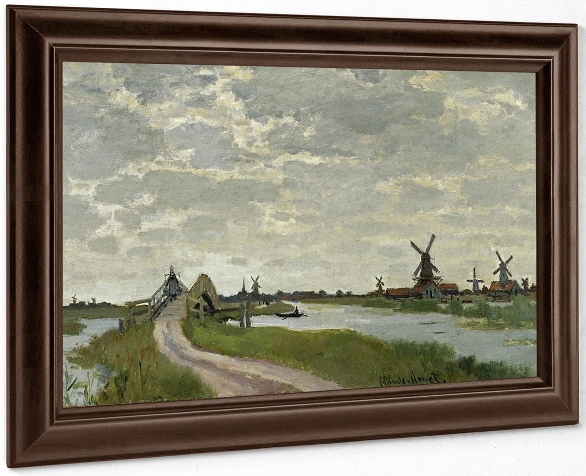 Windmills Near Zaandam By Claude Monet - Image 6