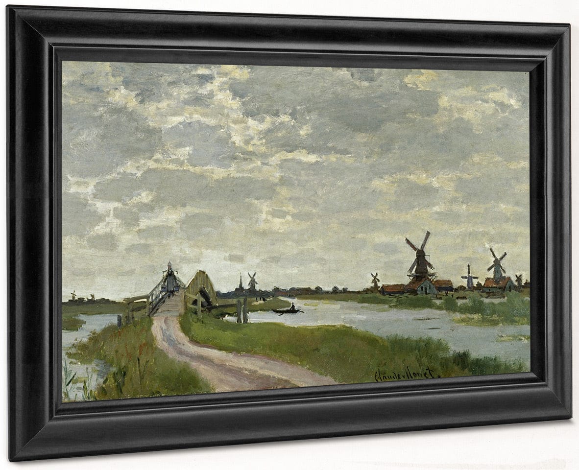 Windmills Near Zaandam By Claude Monet - Image 8