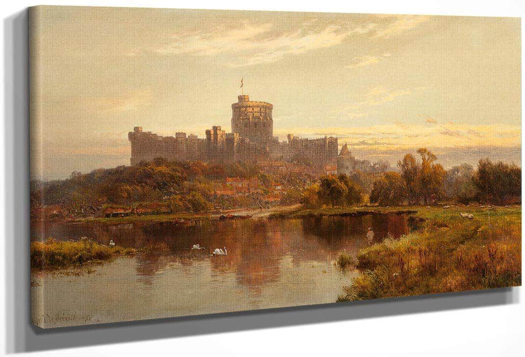 Windsor Castle At Sunset 1897 By Alfred De Breanski