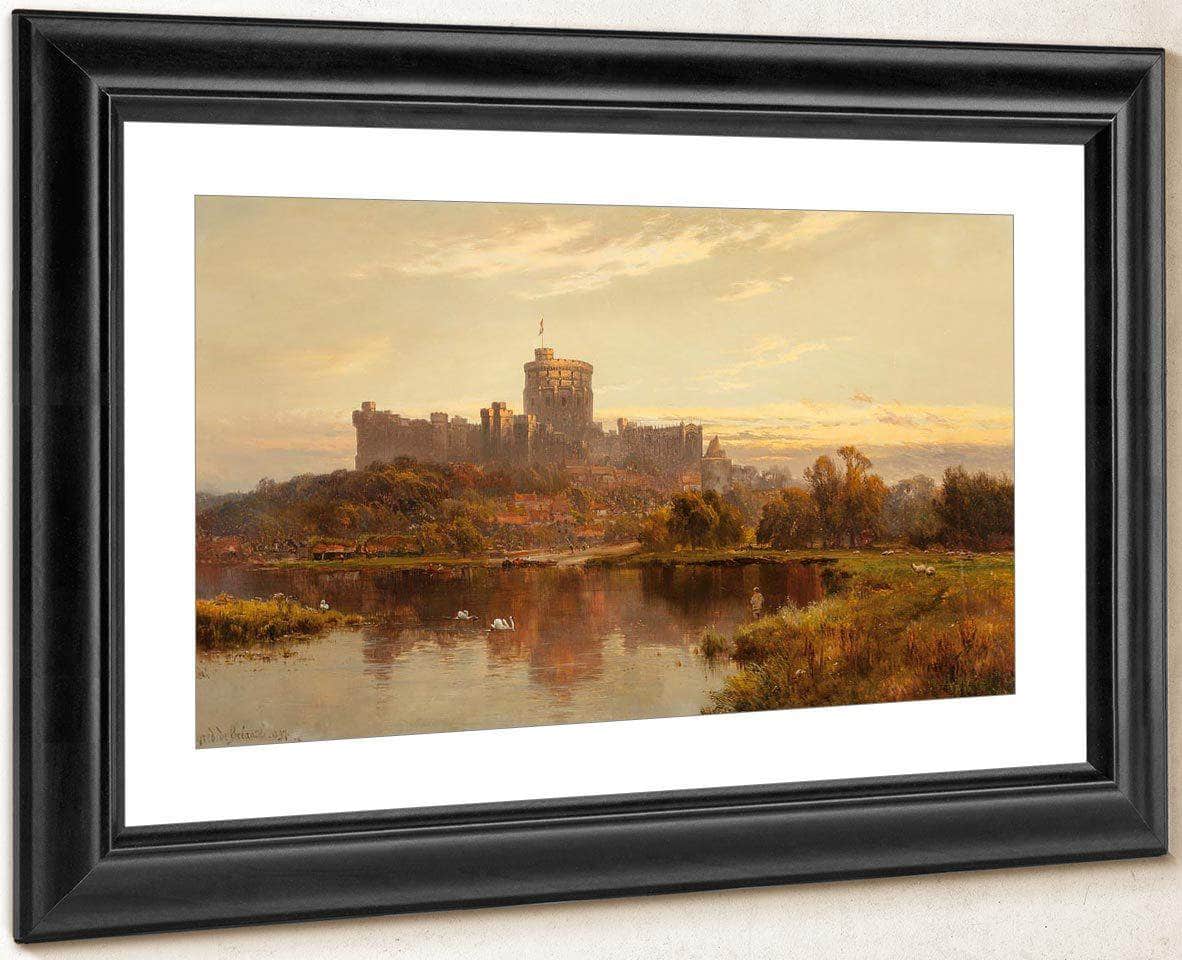 Windsor Castle At Sunset 1897 By Alfred De Breanski - Image 4