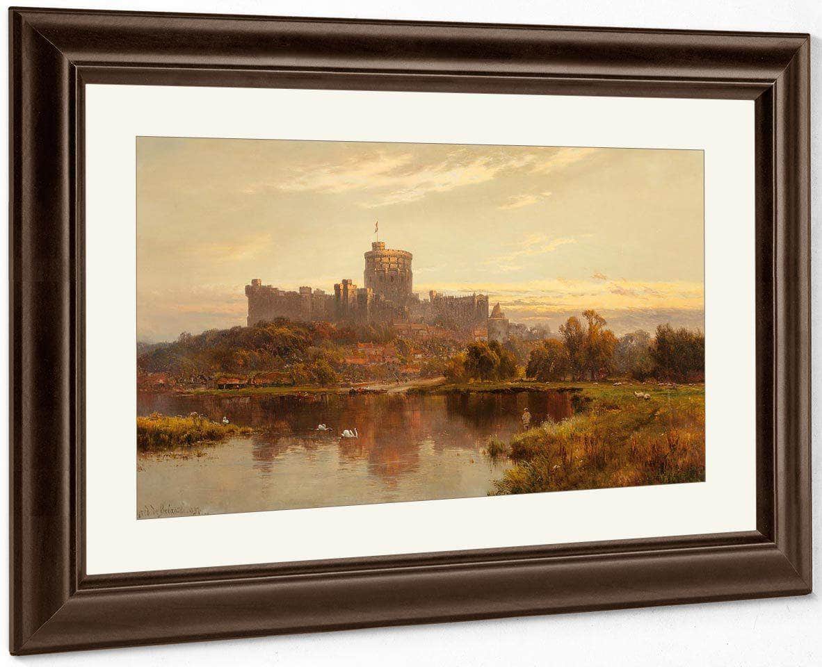 Windsor Castle At Sunset 1897 By Alfred De Breanski - Image 5