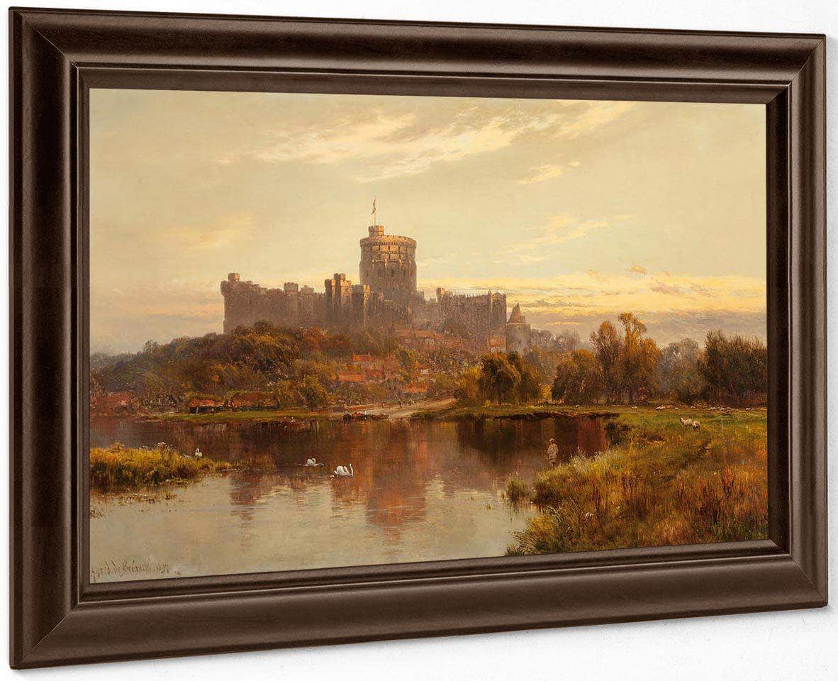 Windsor Castle At Sunset 1897 By Alfred De Breanski - Image 6