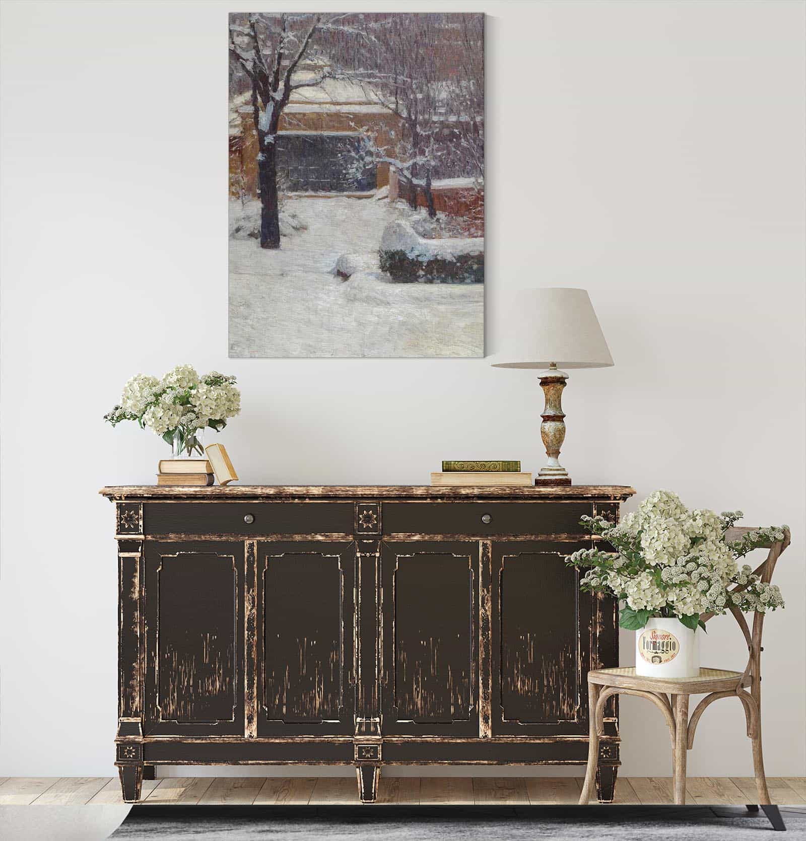 Winter At Hohe Warte Rothschild Gardens by Carl Moll - Image 4