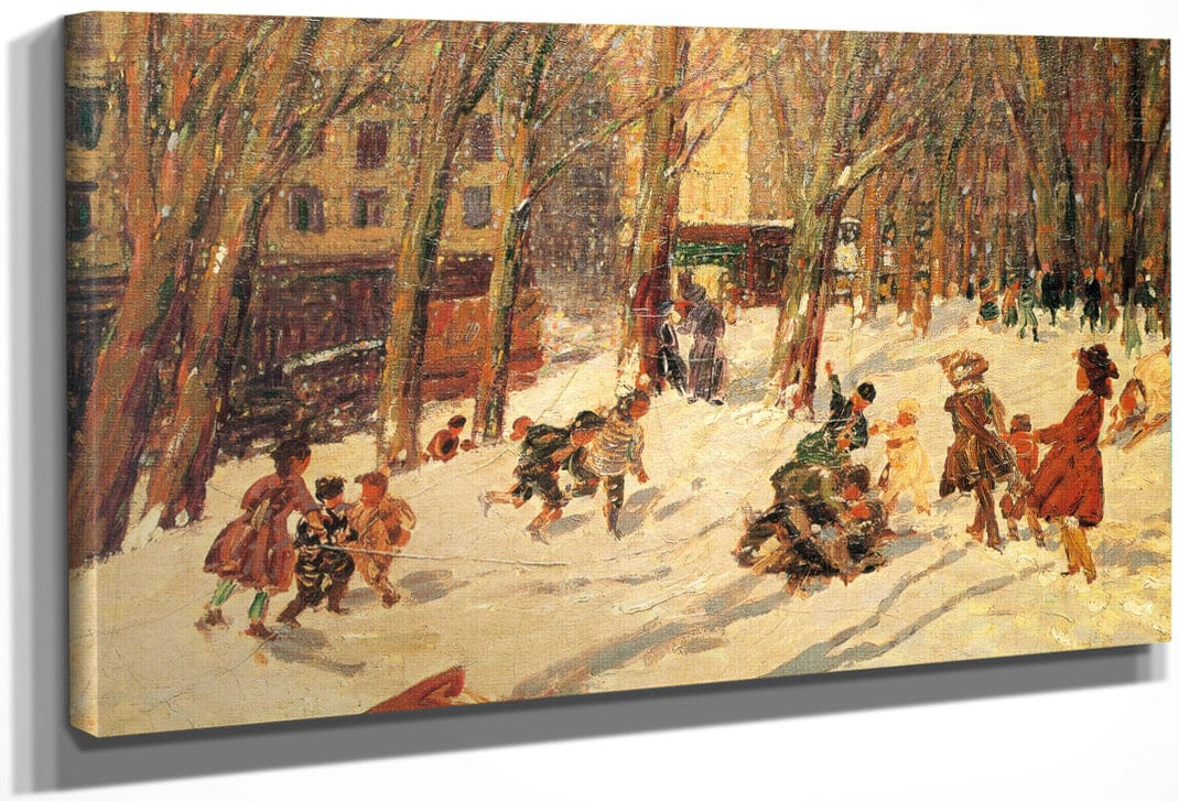 Winter High Bridge Park 1912 By George Luks