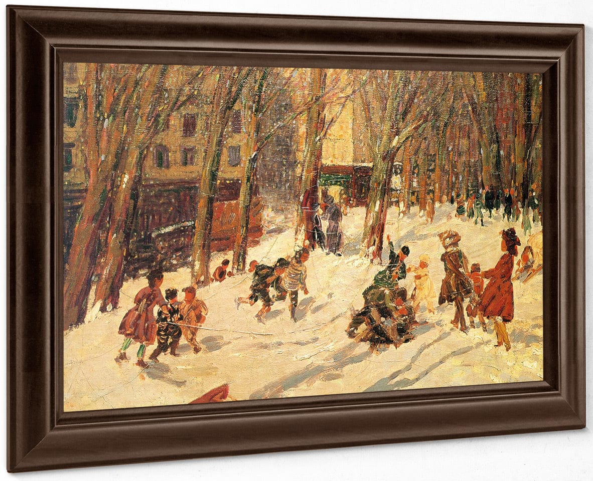 Winter High Bridge Park 1912 By George Luks - Image 6