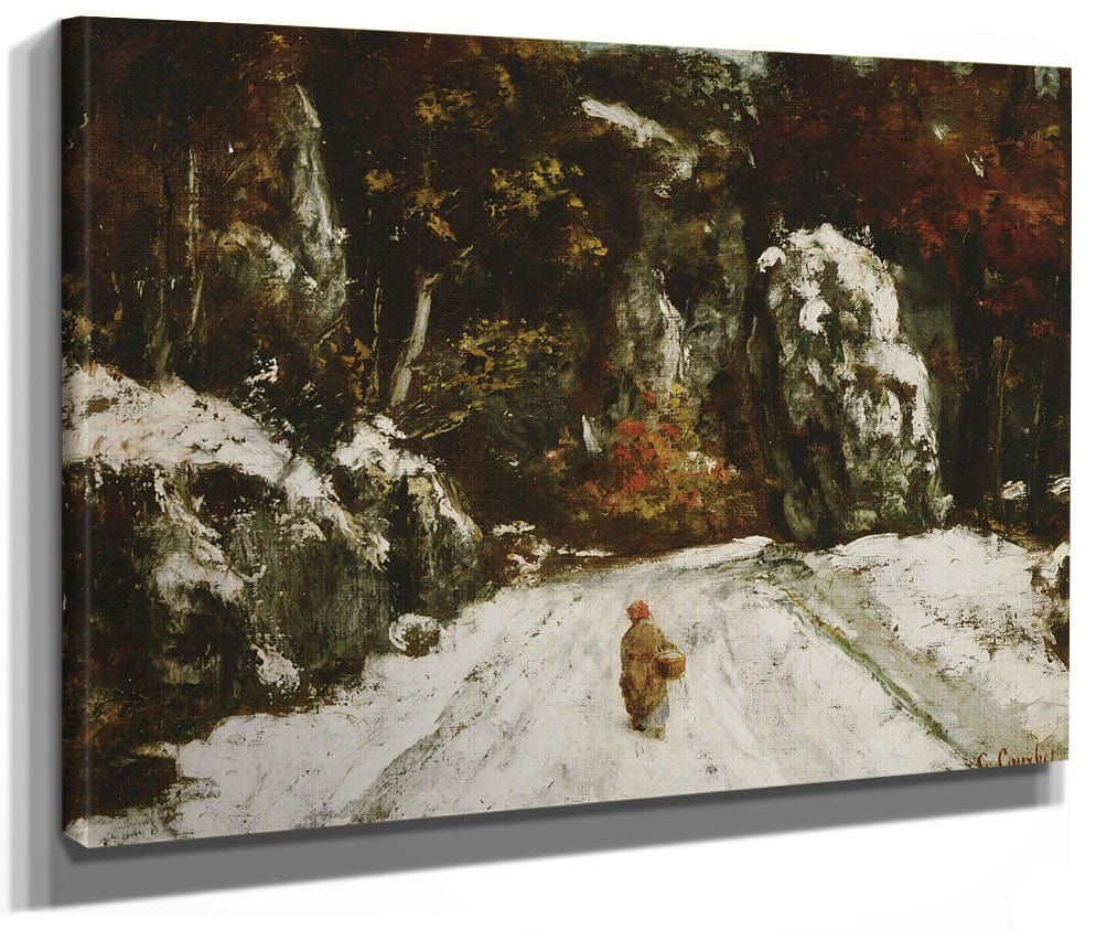 Winter In The Jura By Jean Desire Gustave Courbet