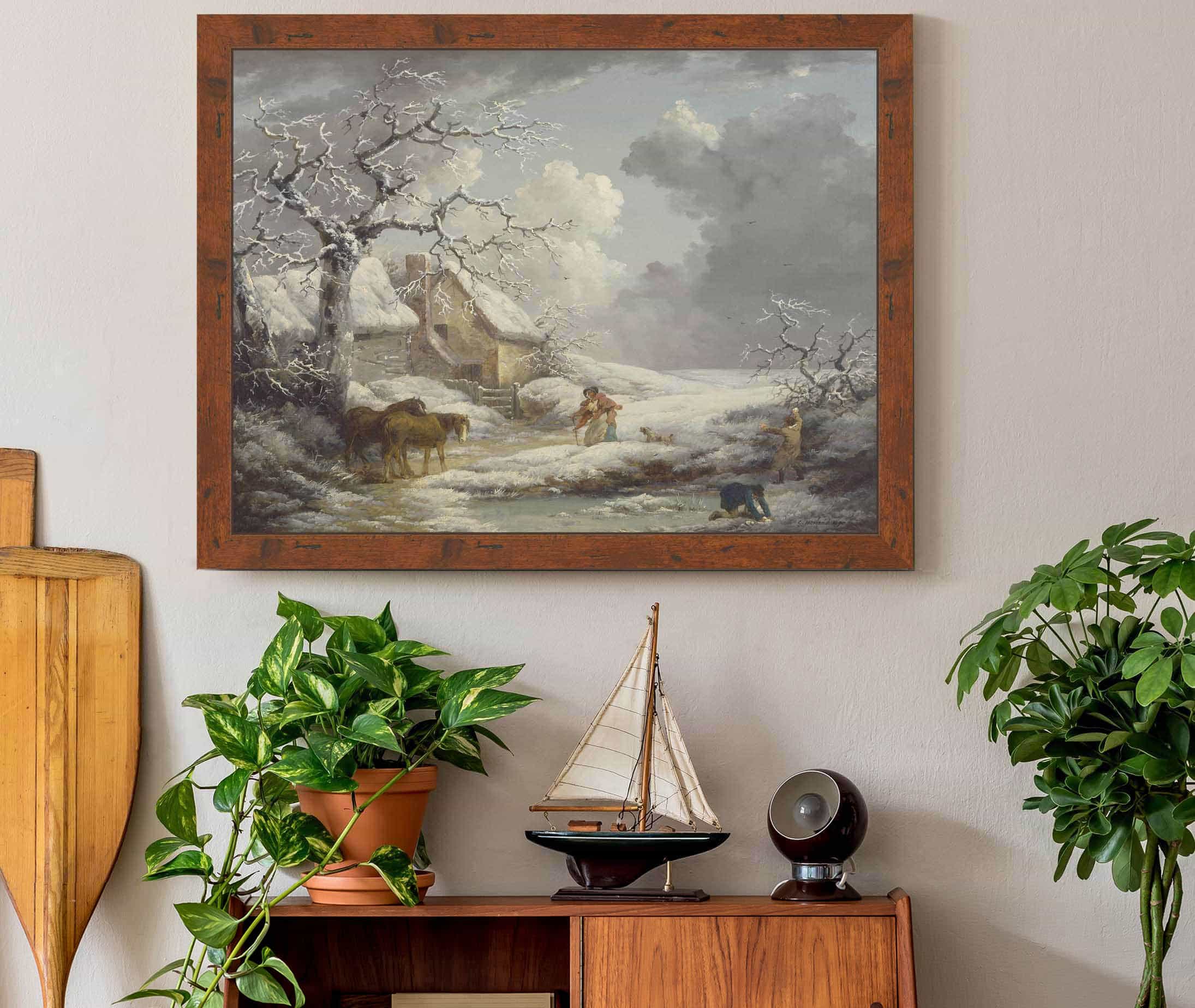 Winter Landscape by George Morland - Image 3