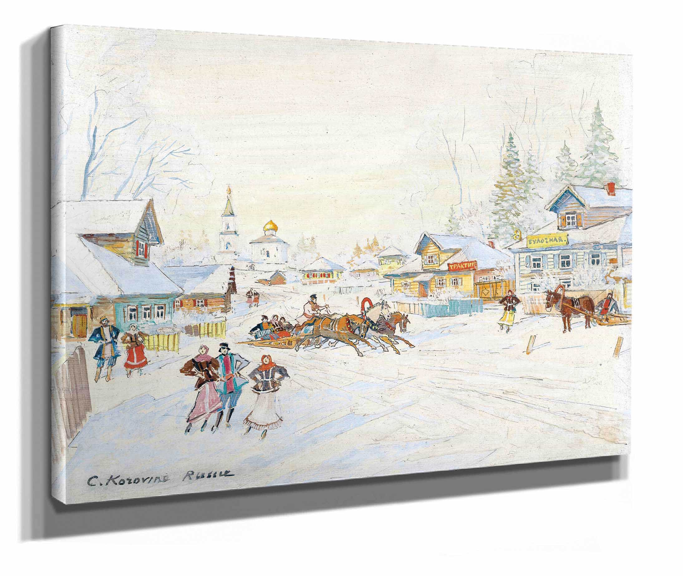 Winter Landscape by Konstantin Alexeevich Korovin - Image 4