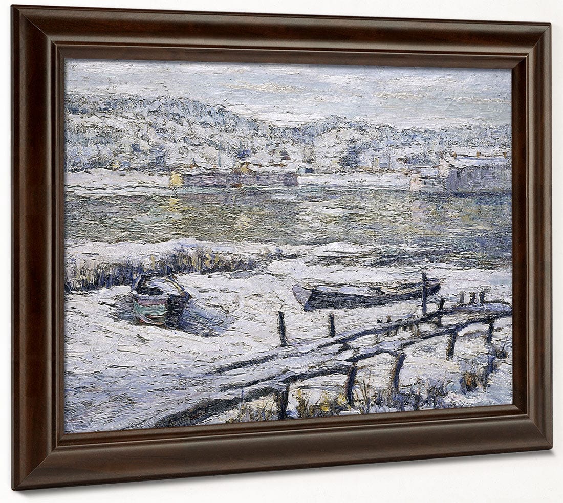 Winter Landscape By Ernest Lawson - Image 6