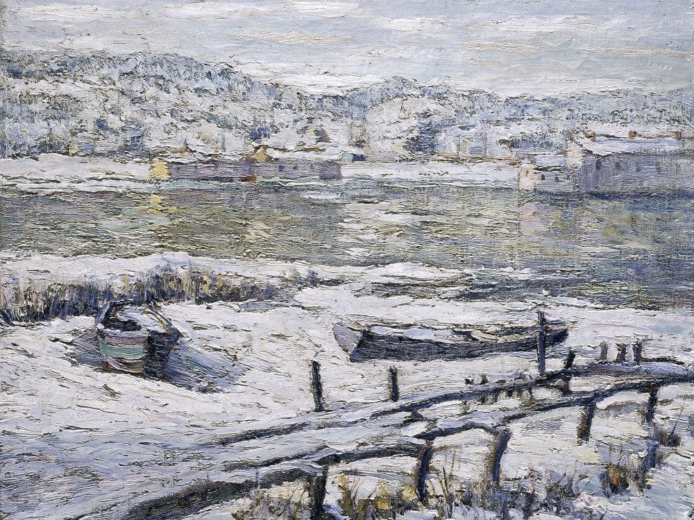 Winter Landscape By Ernest Lawson - Image 7