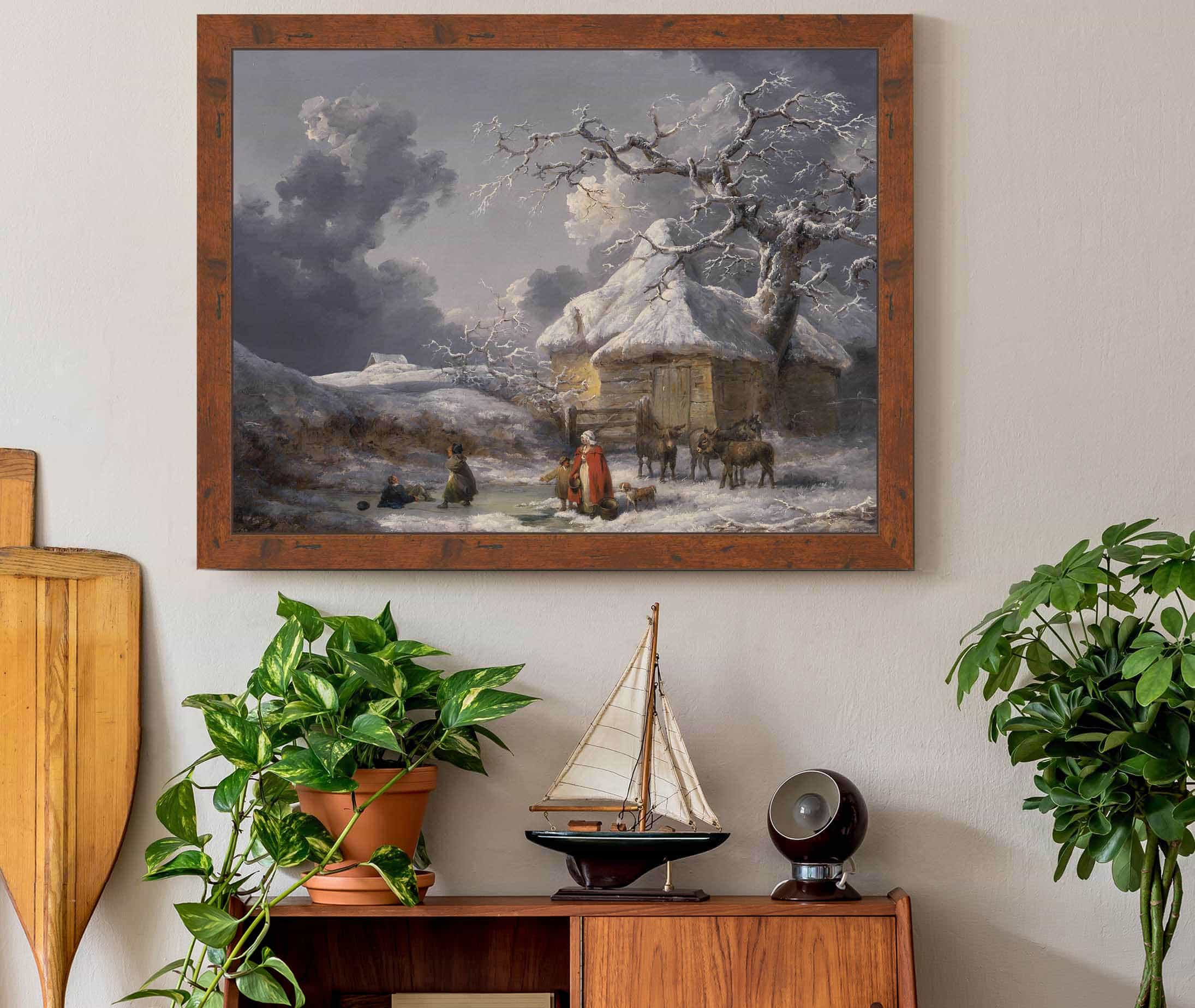Winter Landscape With Figures by George Morland - Image 3