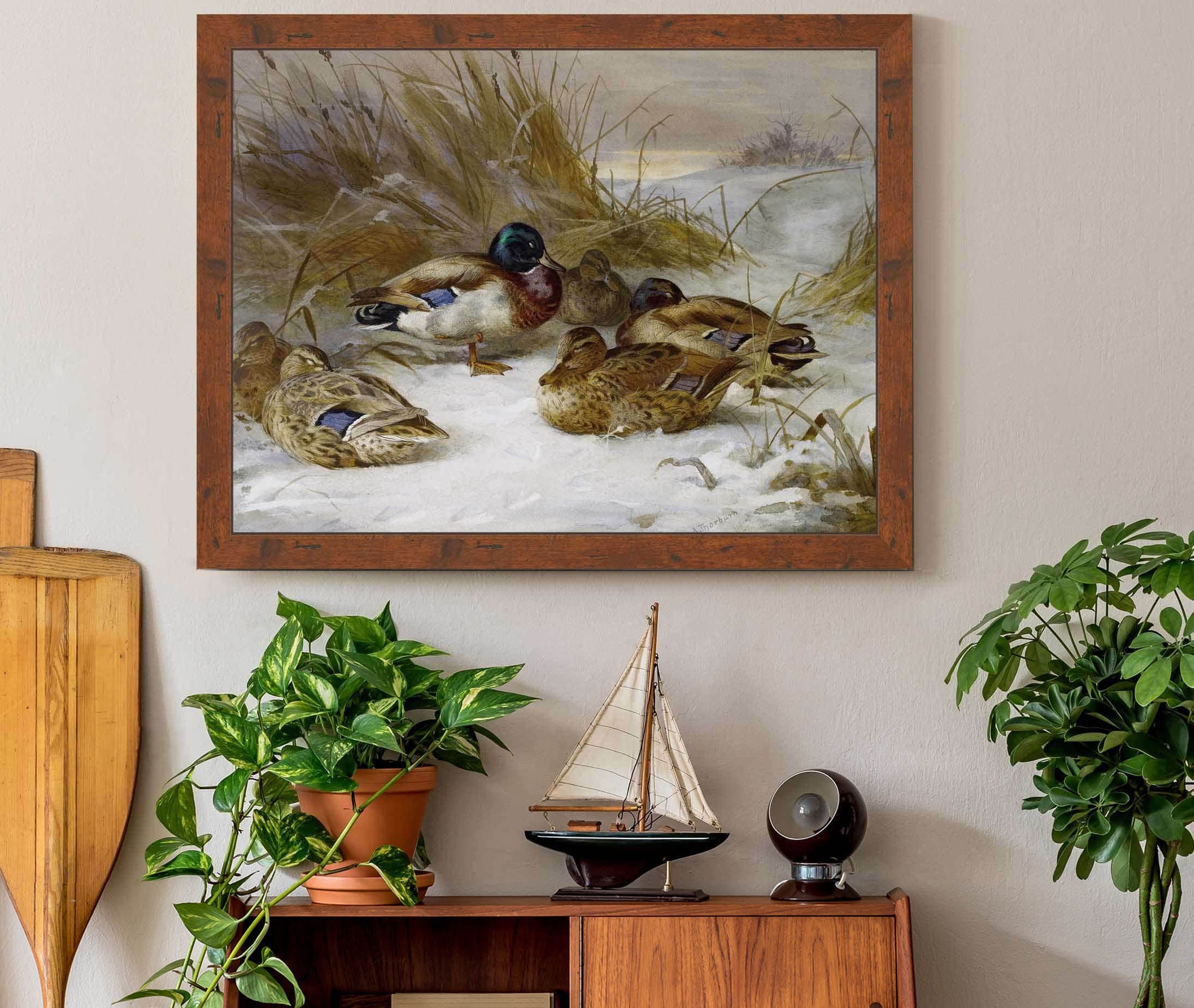 Winter Landscape With Mallard by Archibald Thorburn - Image 3