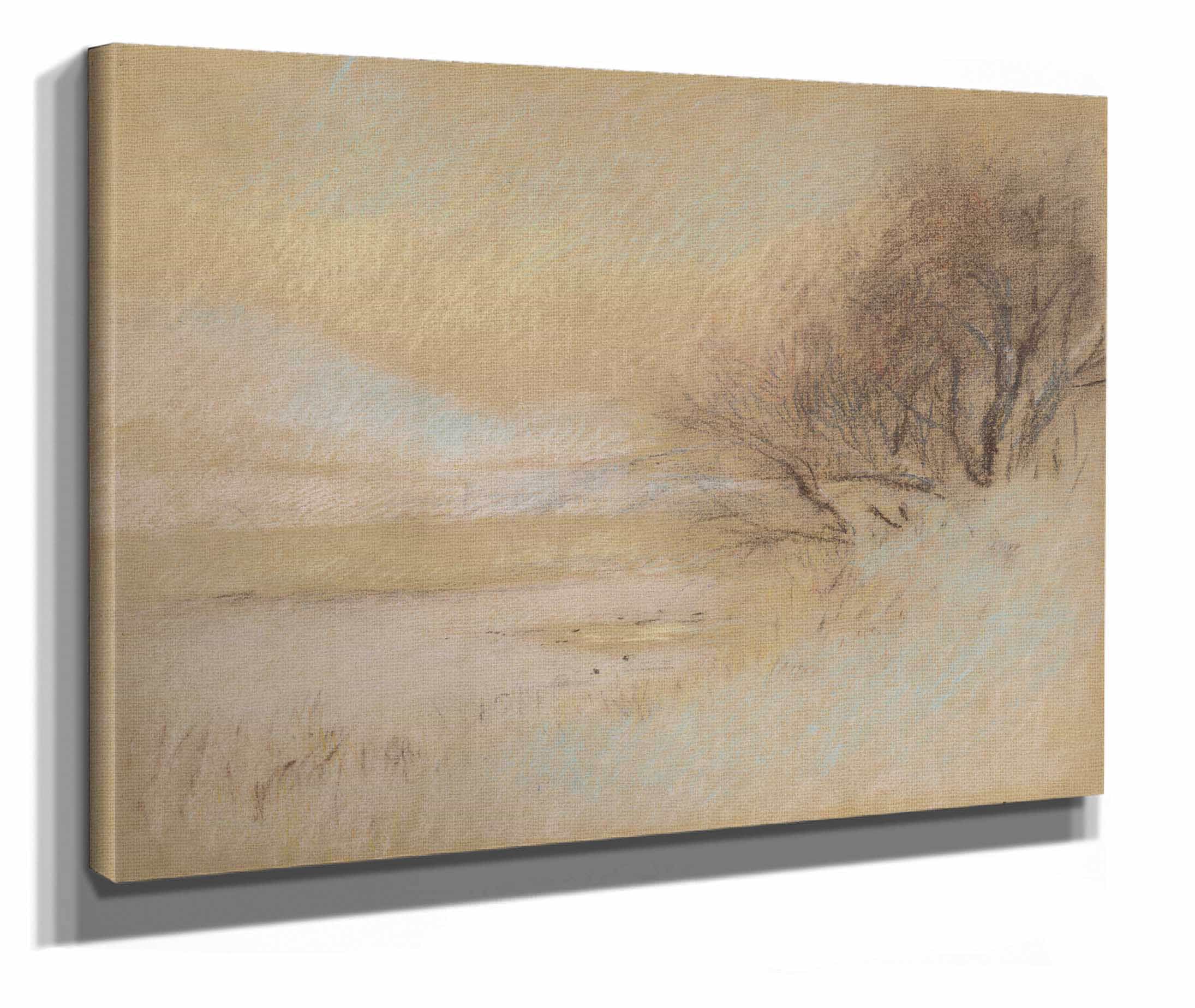Winter Landscape With River by Ladislav Mednyanszky