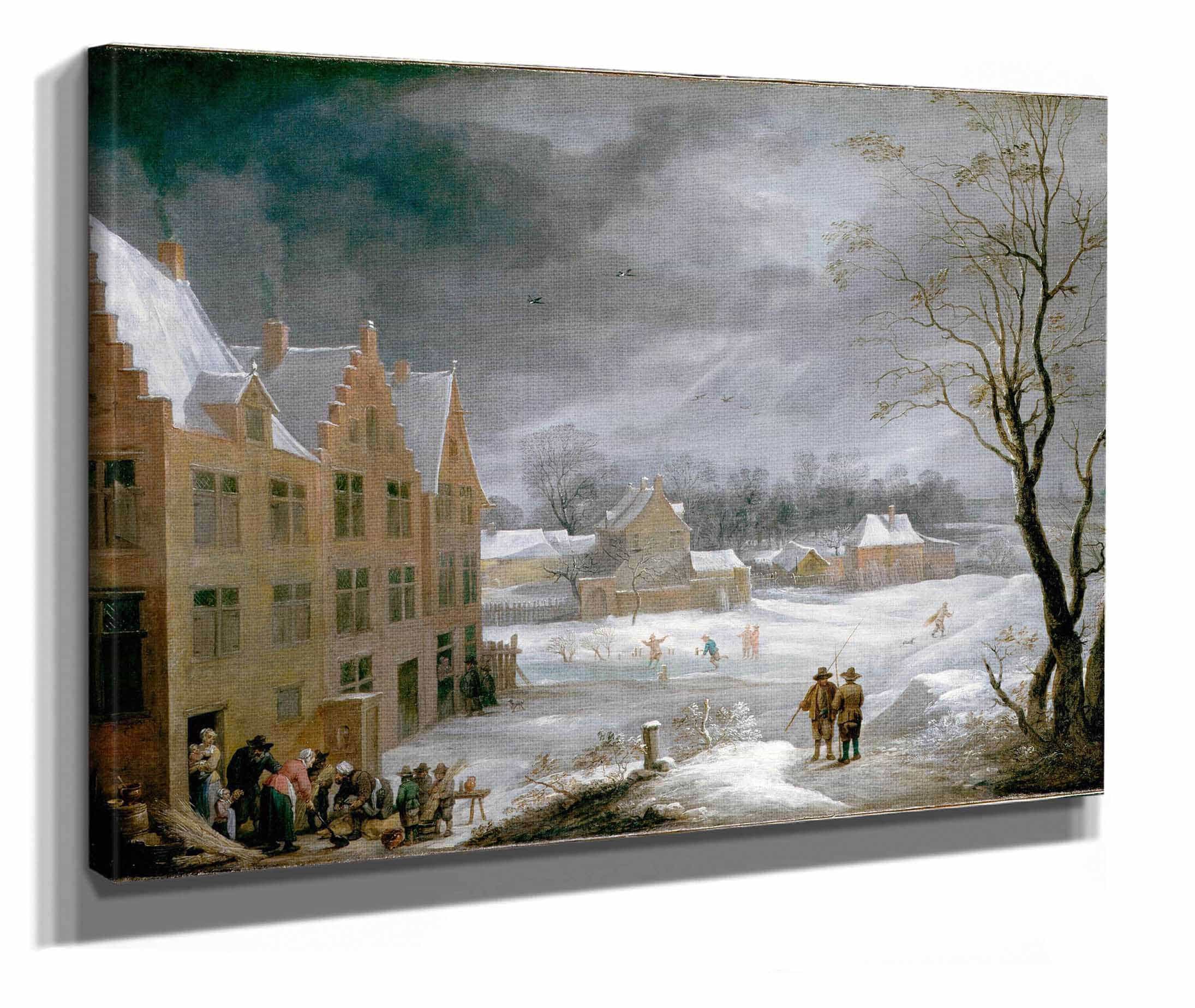 Winter Scene With A Man Killing A Pig by David Teniers The Younger