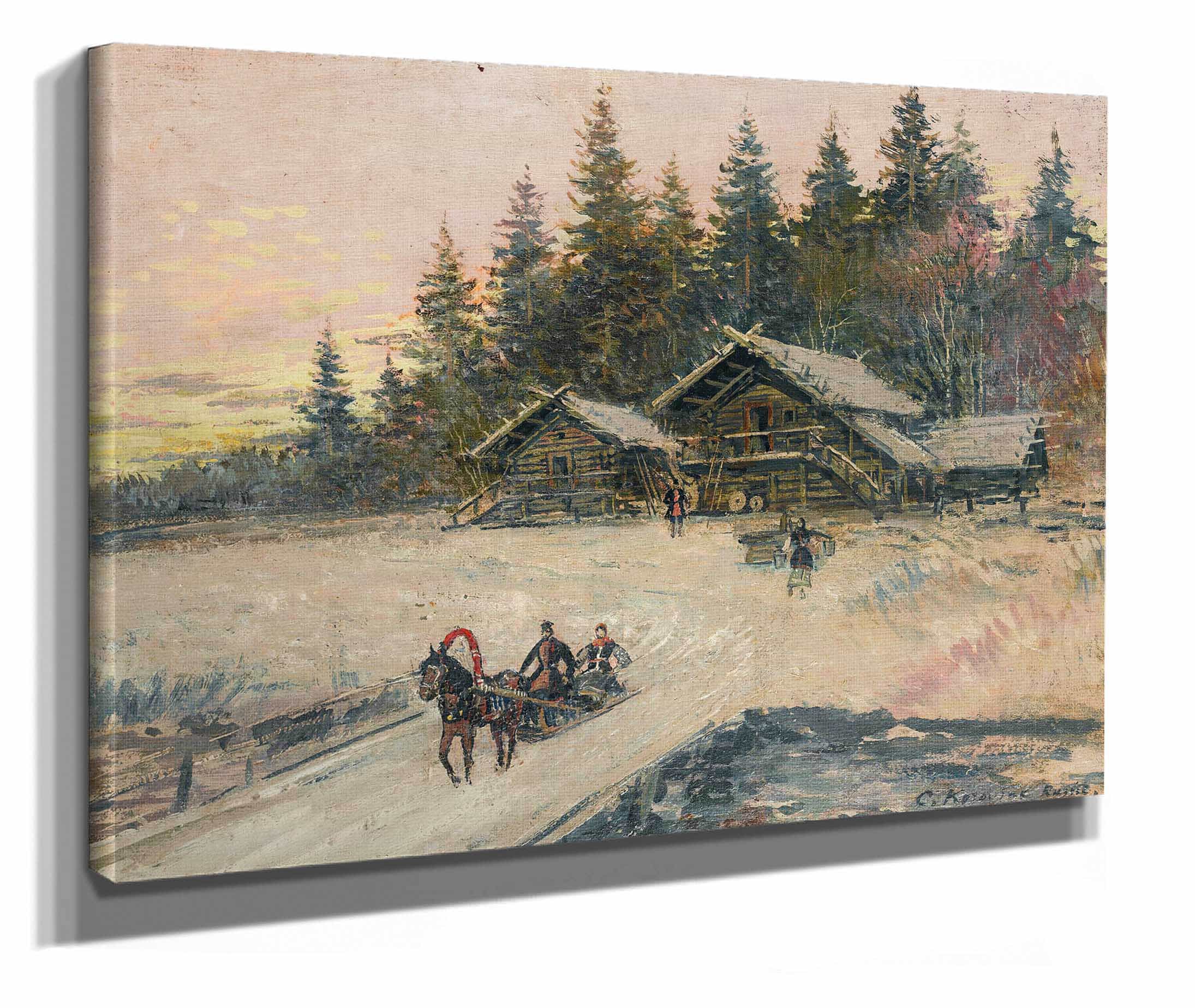 Winter Scene With Troika by Konstantin Alexeevich Korovin - Image 2