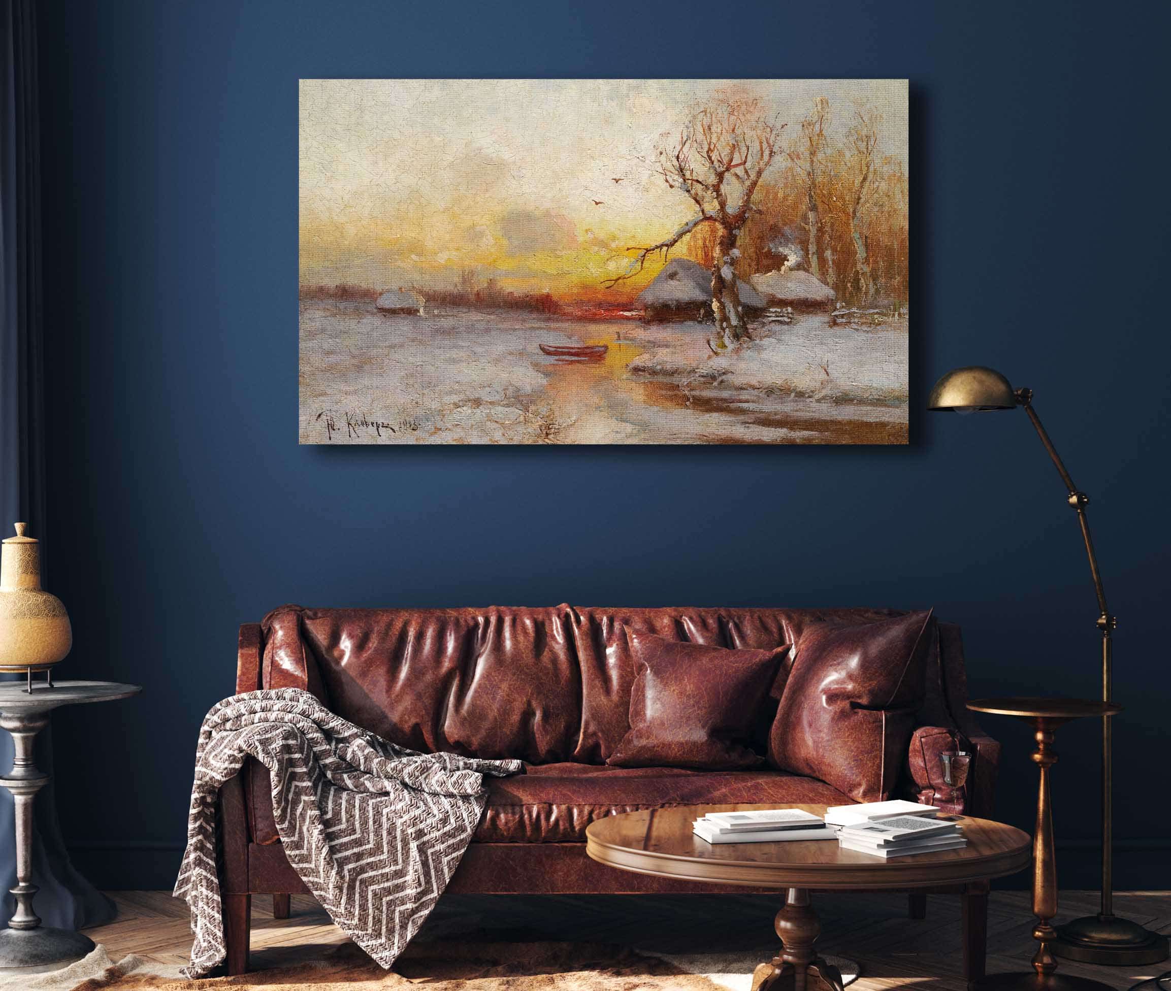 Winter Sunset by Julius Sergius Klever - Image 4