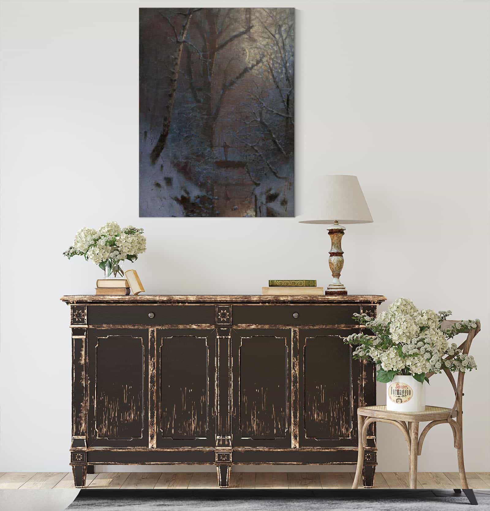 Winter Winter Night by Ladislav Mednyanszky - Image 4