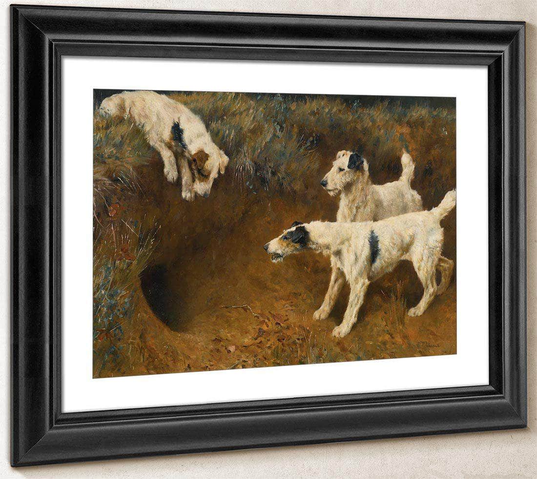 Wire Fox Terriers By A Badger Set By Arthur Wardle - Image 2