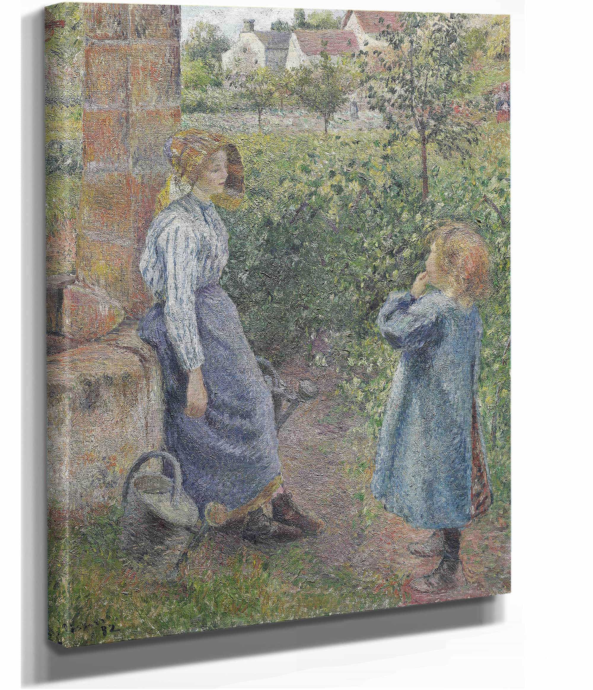 Woman And Child At The Well by Camille Pissarro - Image 2