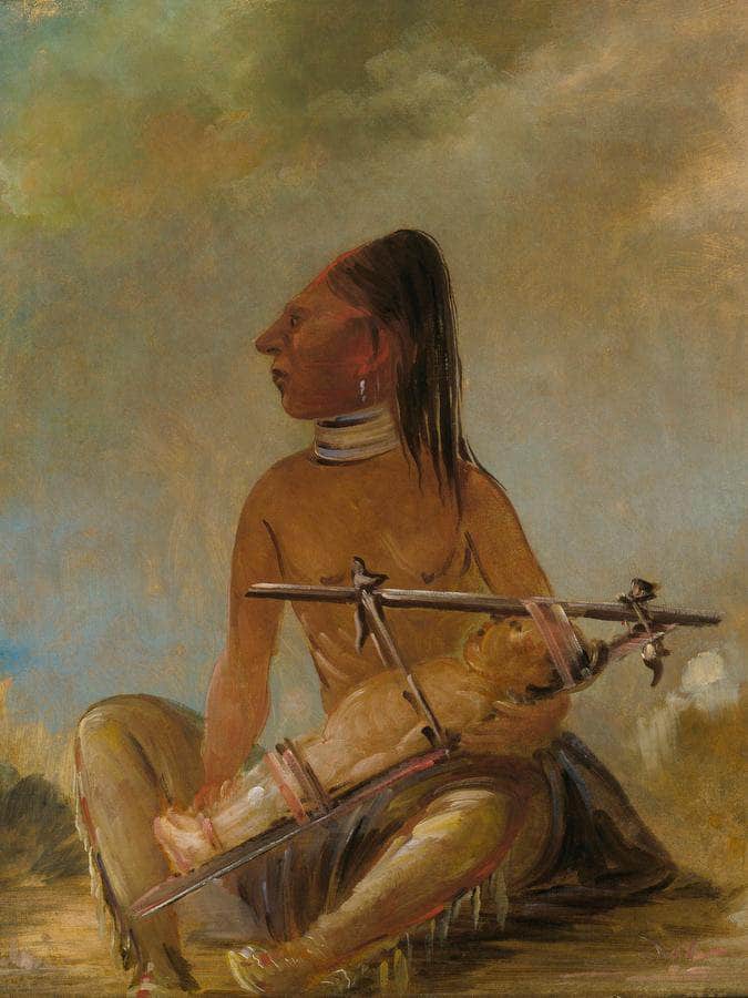 Woman And Child, Showing How The Heads Of Children Are Flattened By George Catlin - Image 5