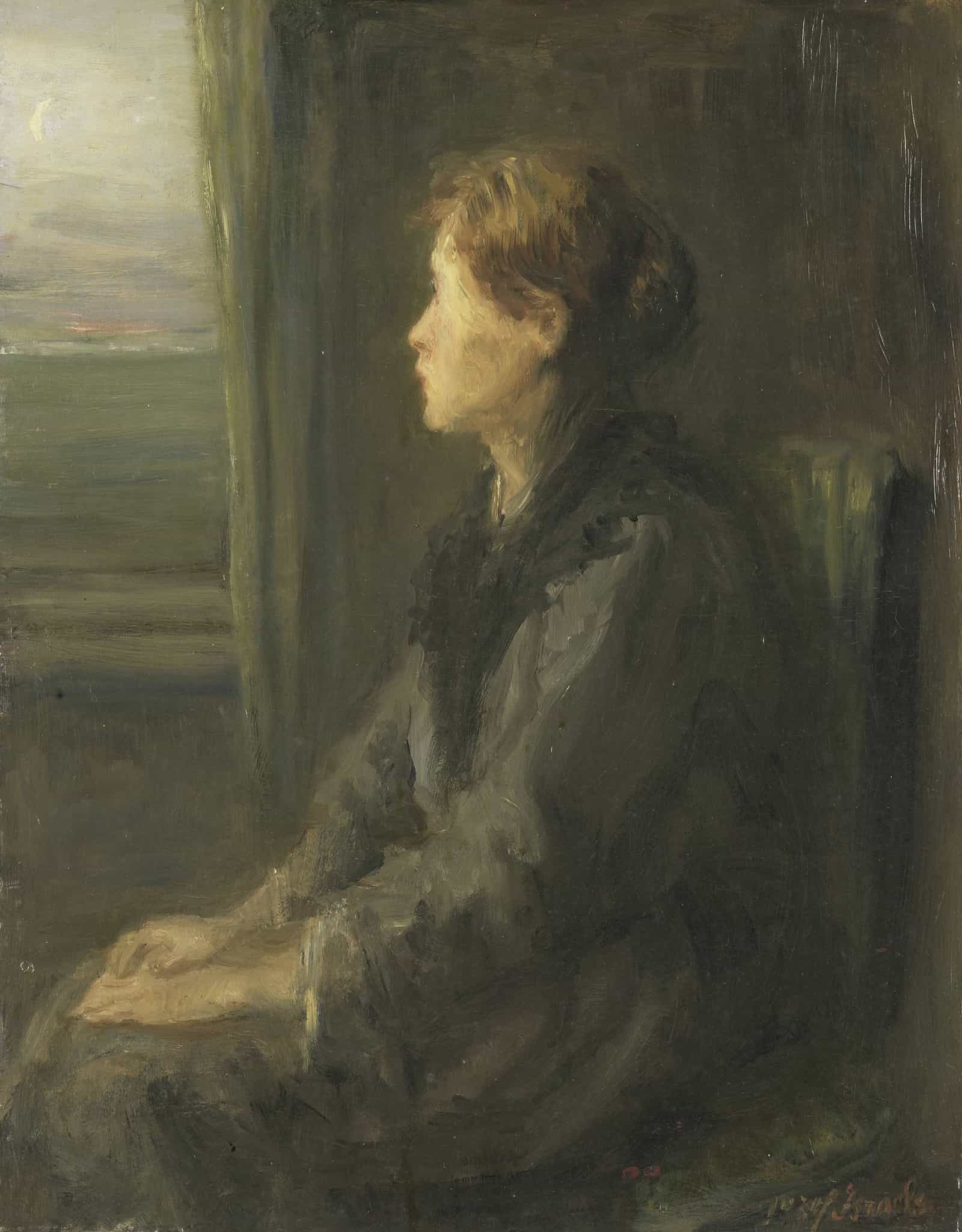 Woman At A Window by Jozef Israels