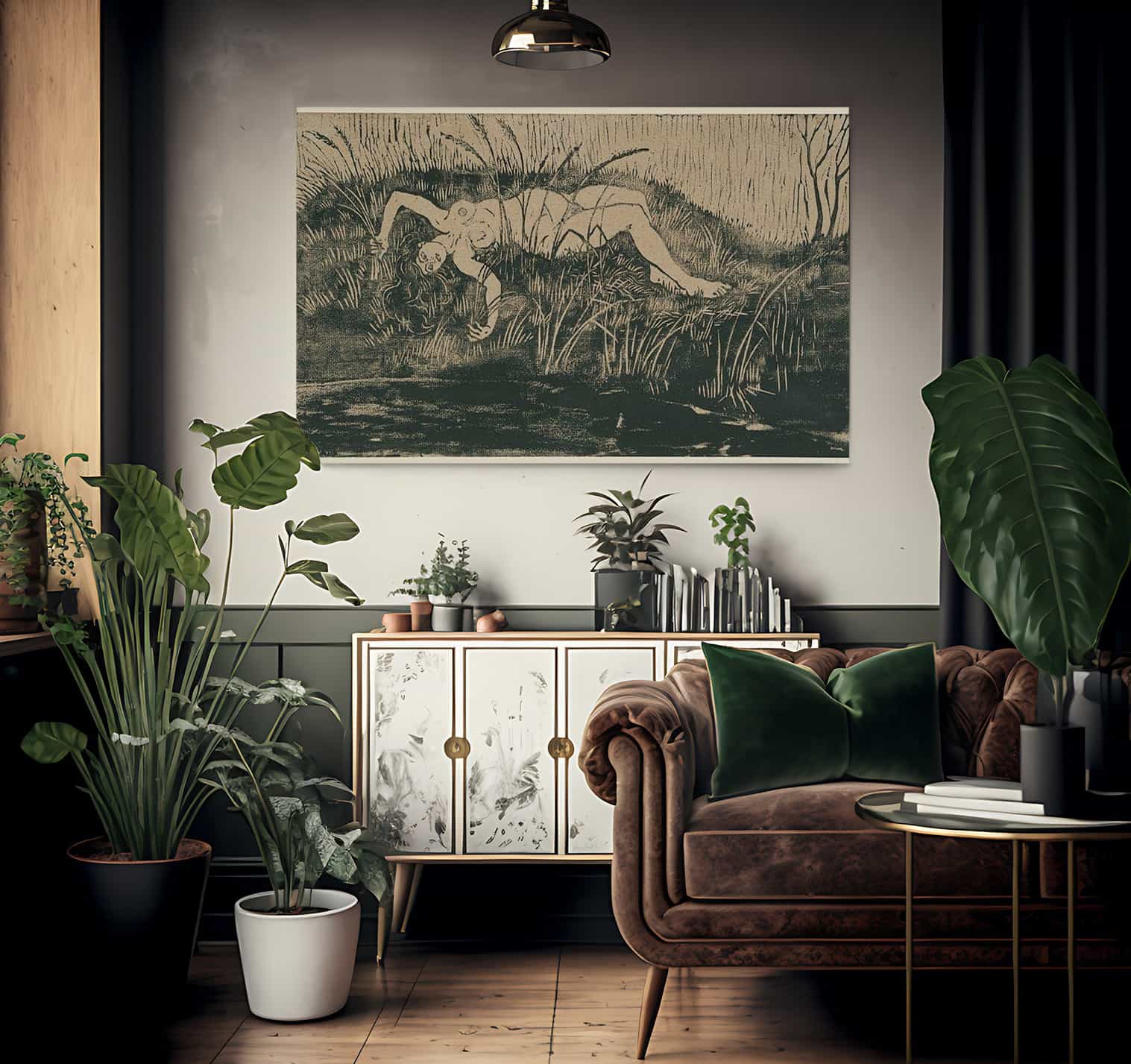 Woman Between Water And Vegetation By Nicolai Astrup - Image 2