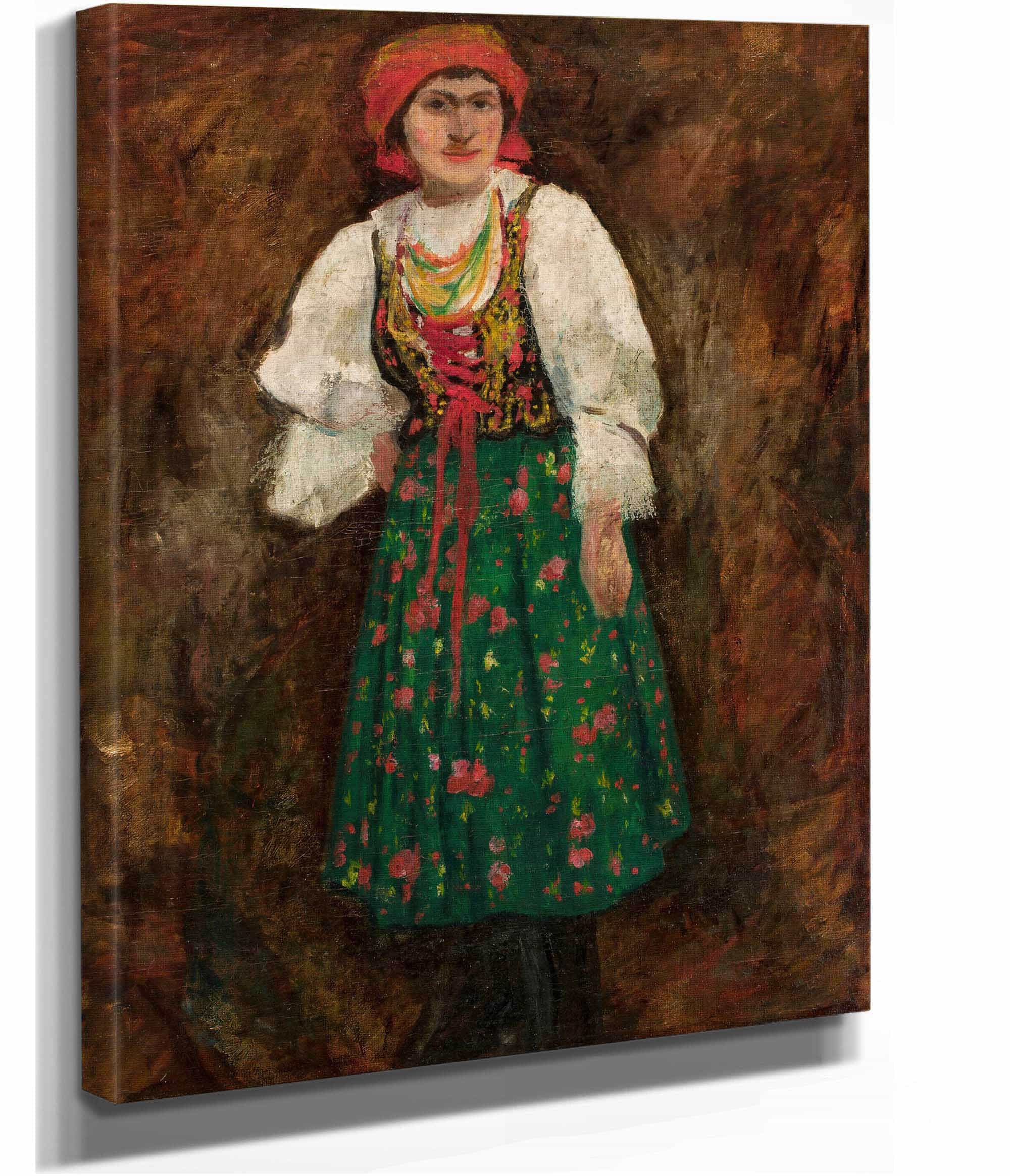 Woman In A Krakow Folk Costume by Tadeusz Makowski - Image 2