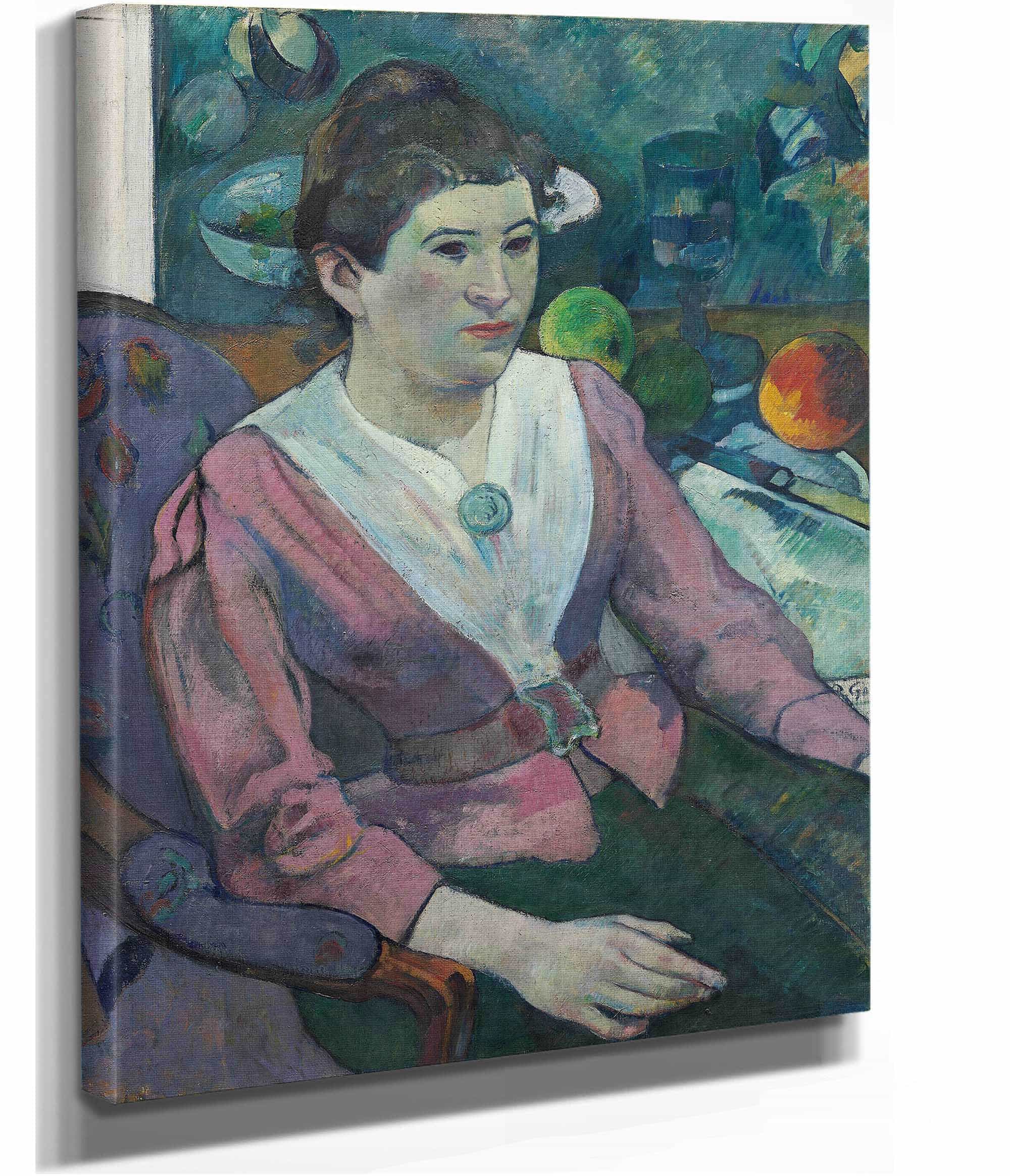 Woman In Front Of A Still Life By Cezanne by Paul Gauguin - Image 2