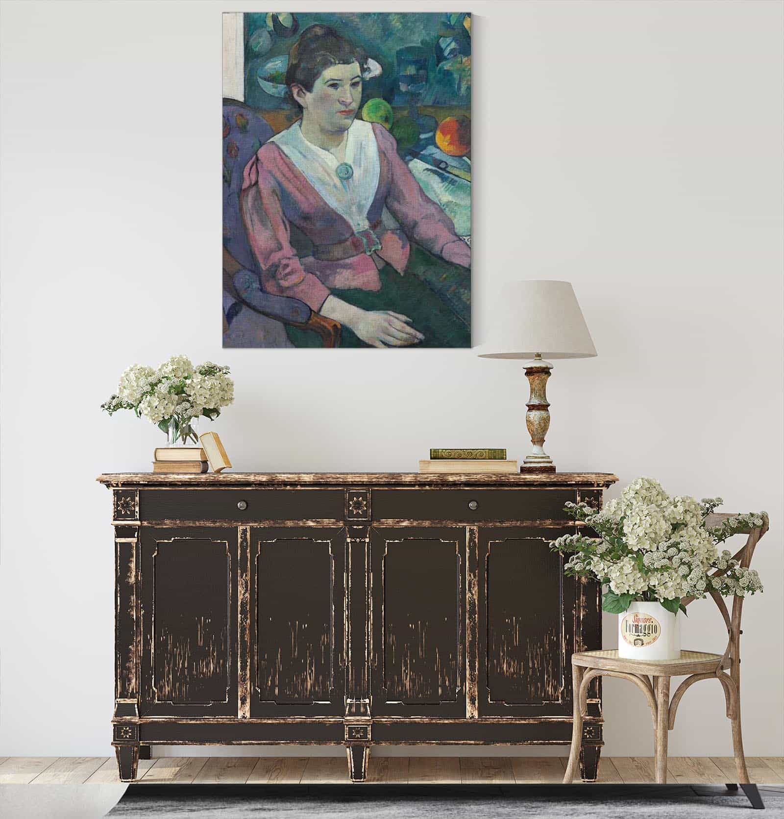 Woman In Front Of A Still Life By Cezanne by Paul Gauguin - Image 4