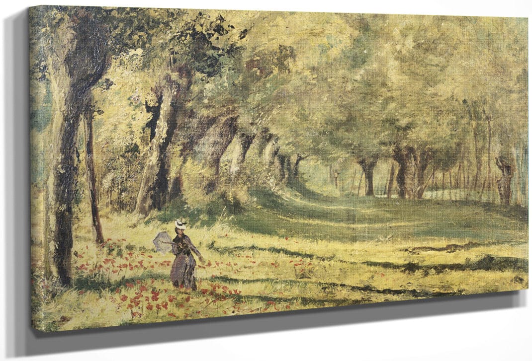 Woman In The Forest By Claude Monet