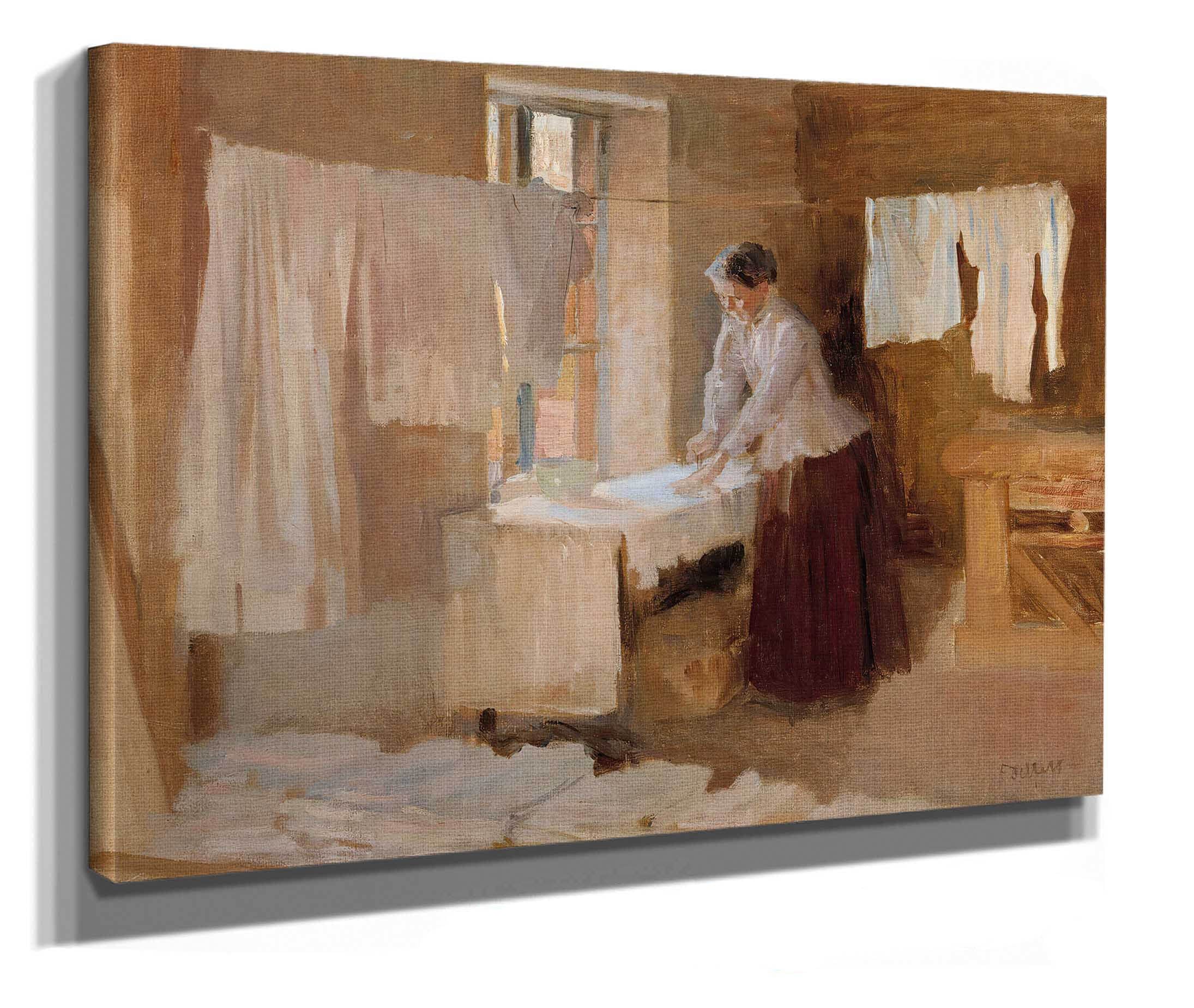 Woman Ironing Study For The Washerwomen by Albert Edelfelt - Image 2