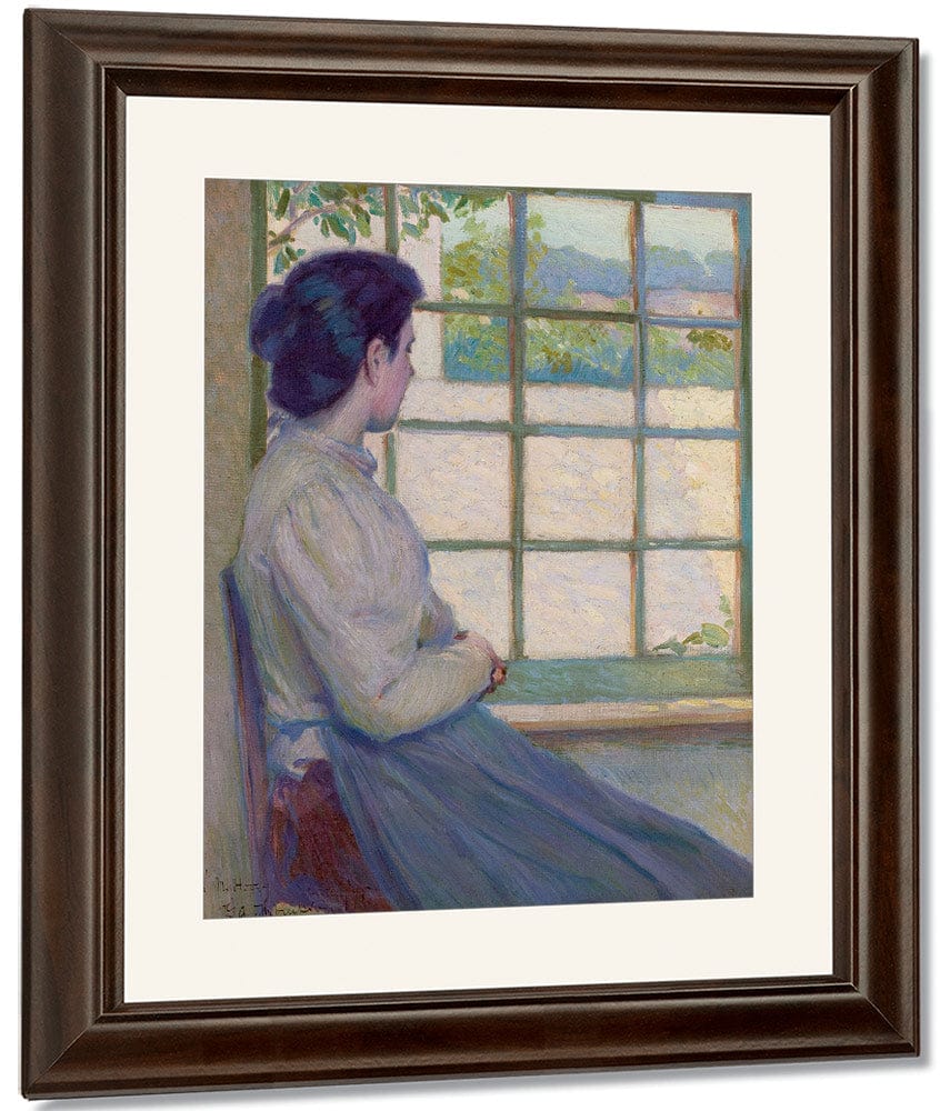 Woman Looking Out A Window Portrait Of A.M. Hooey 1895 By John La Farge - Image 4